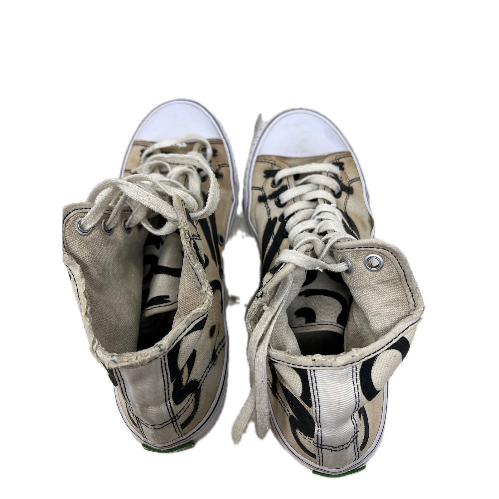P.F. Flyers PF Flyers White Graffiti High Top Canvas Sneakers Mens 7.5 Size US 7.5 / EU 40-41 - 7 Thumbnail