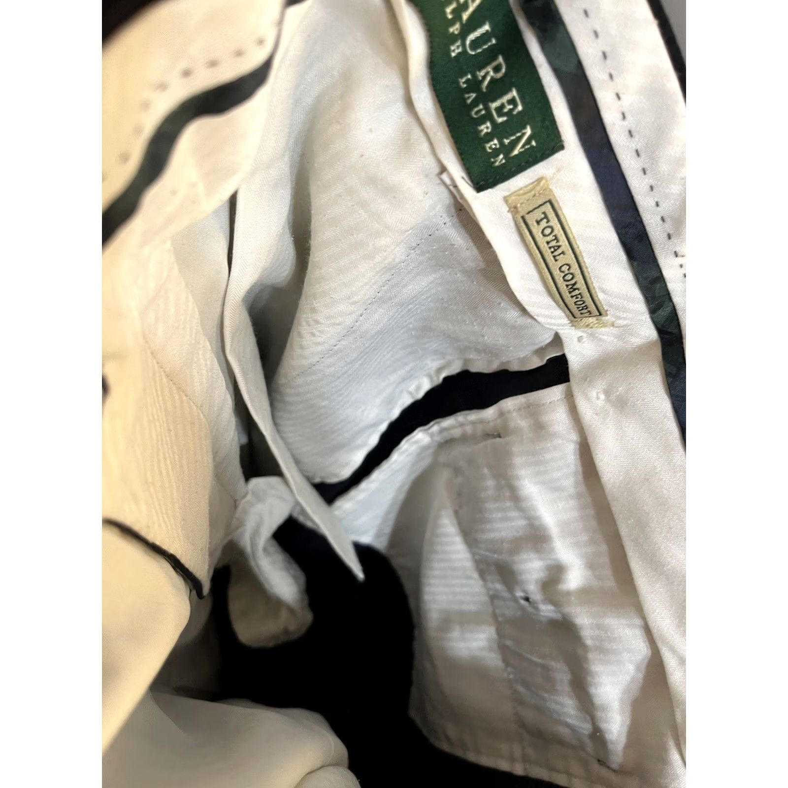 Ralph Lauren VINTAGE Lauren Ralph Lauren Flat Front Pants Comfort Navy Blue Men’s 36x32 Size US 36 / EU 52 - 5 Thumbnail