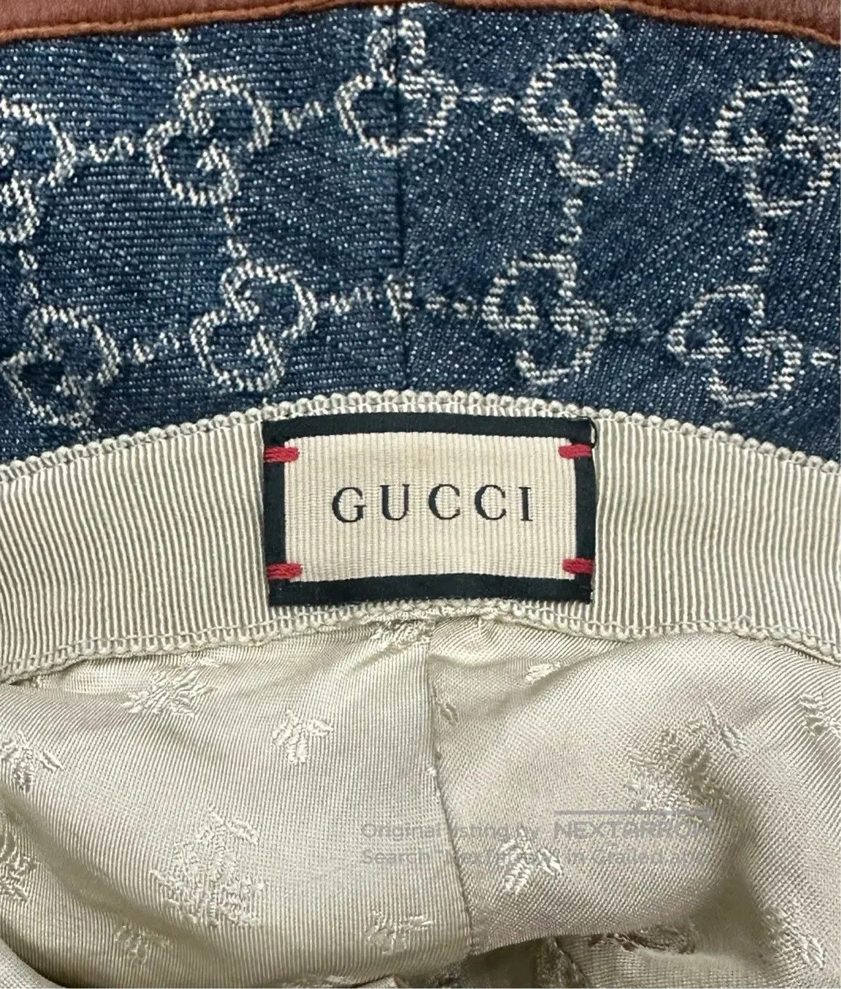 Gucci Guicci size L Blue Full Print Logo Fisherman's Hat| Size ONE SIZE - 4 Thumbnail