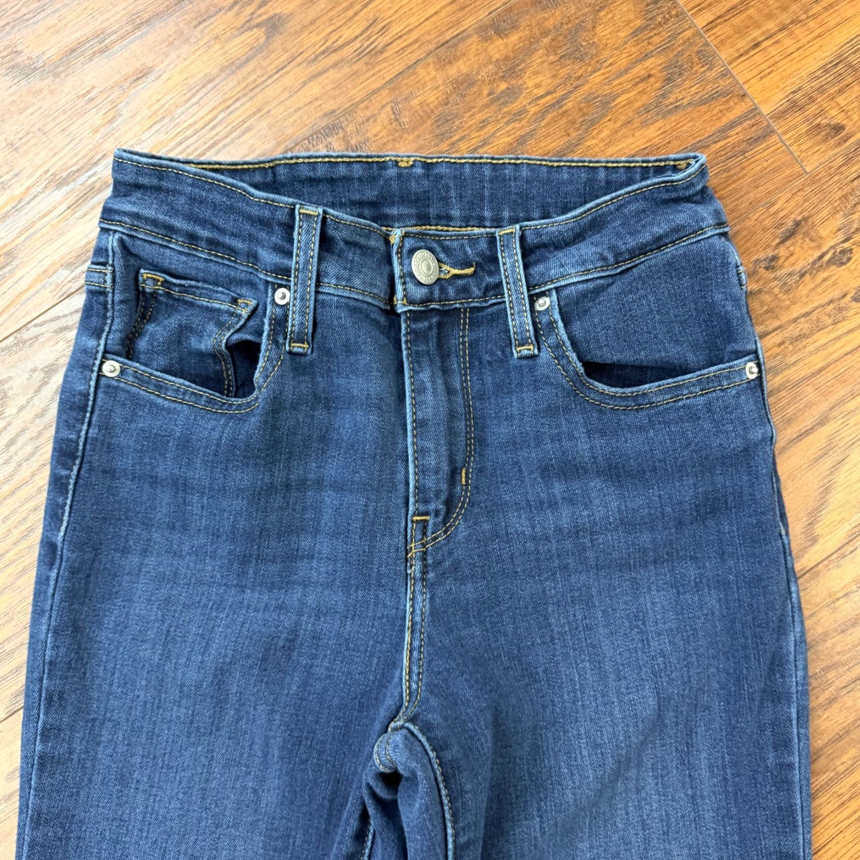 Levi's Levis Jeans Womens 25 Flare High Rise Dark Wash Stretch Denim Casual 22x30 Size 42" / US 20 - 2 Thumbnail