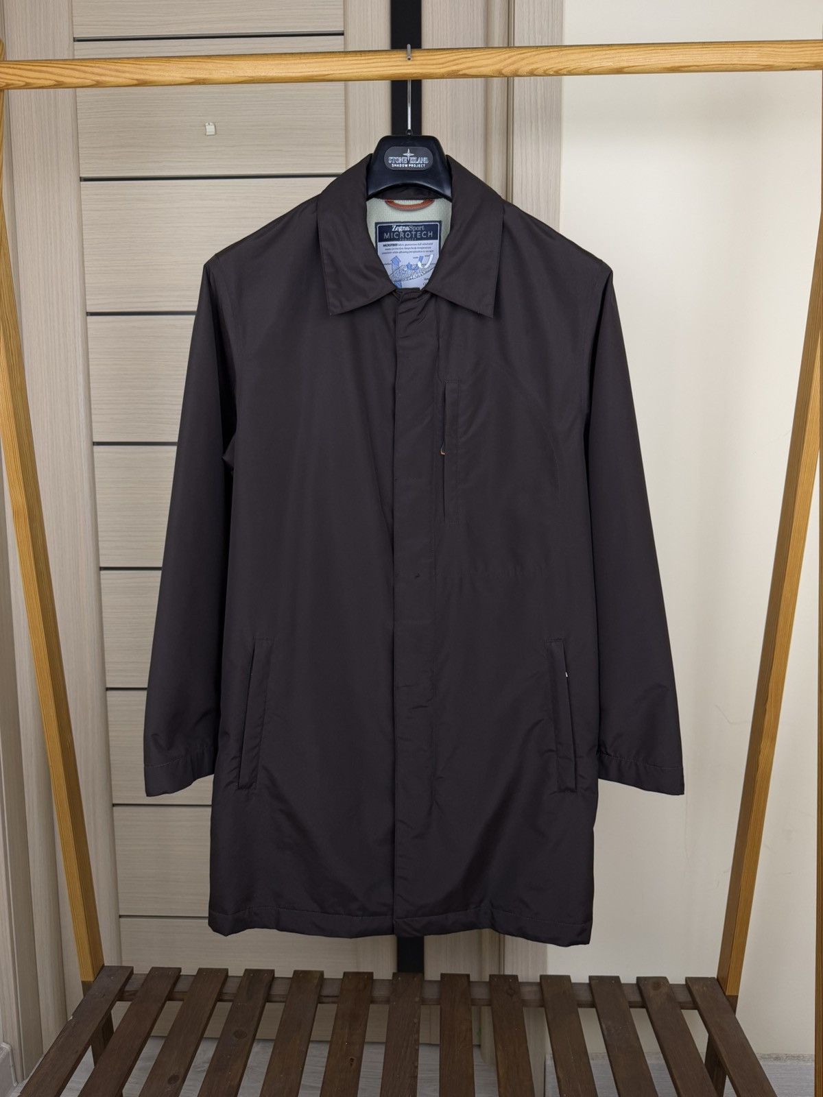 Ermenegildo Zegna Zegna Sport microtech project men's raincoat in brown size M Size US M / EU 48-50 / 2 - 1 Thumbnail