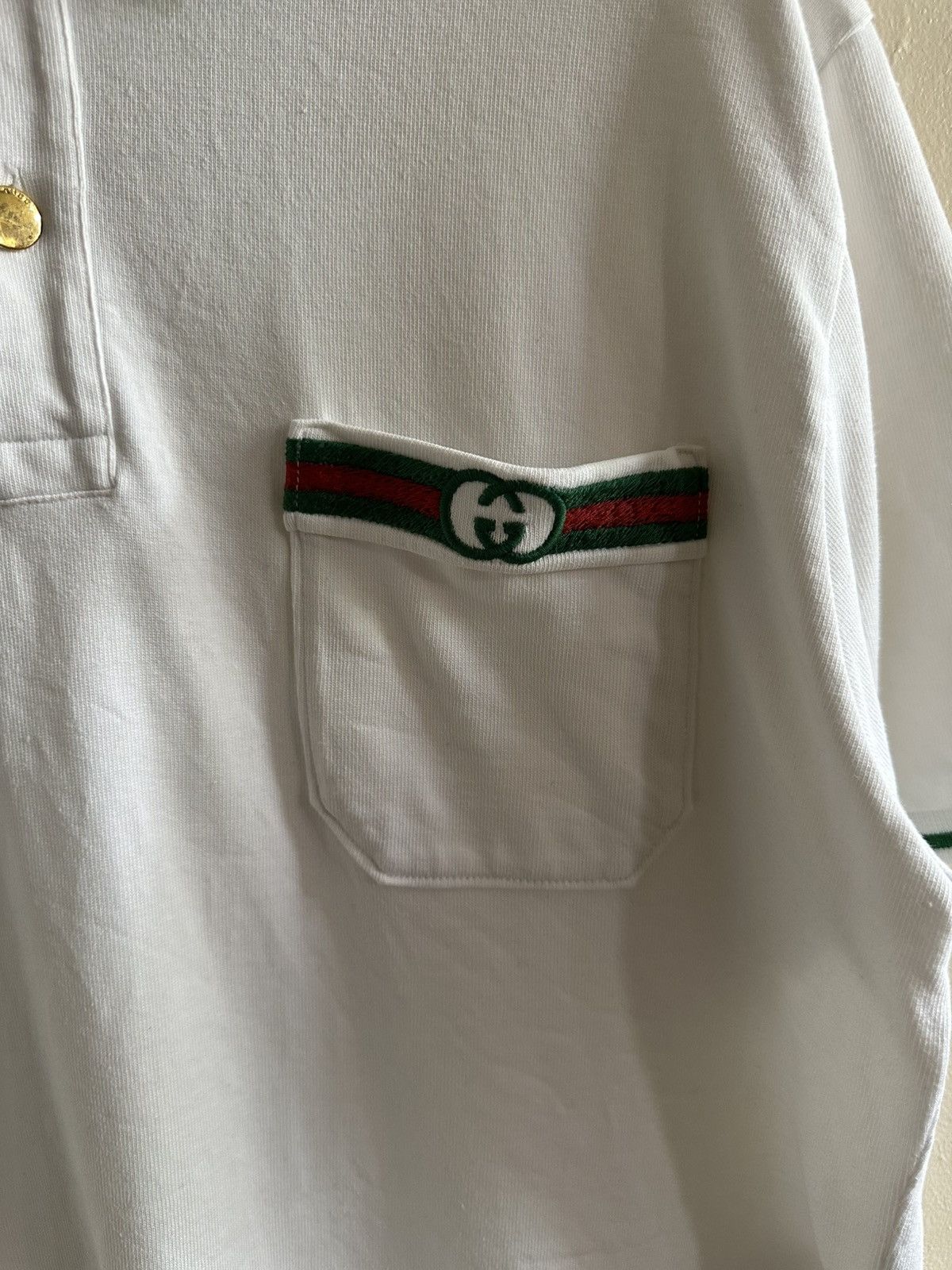 Gucci Gucci Web Tip Polo Shirt Size US XS / EU 42 / 0 - 9 Thumbnail