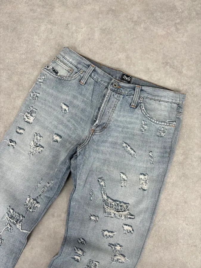 Dolce & Gabbana SS2005 Dolce & Gabbana Light Blue Denim Distressed Superman Jeans Size US 32 / EU 48 - 7 Thumbnail