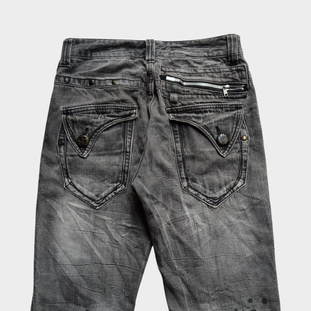 If Six Was Nine × Le Grande Bleu (L.G.B.) × Tornado Mart Blood by blue whisker effect splatter jean Size US 30 / EU 46 - 4 Thumbnail