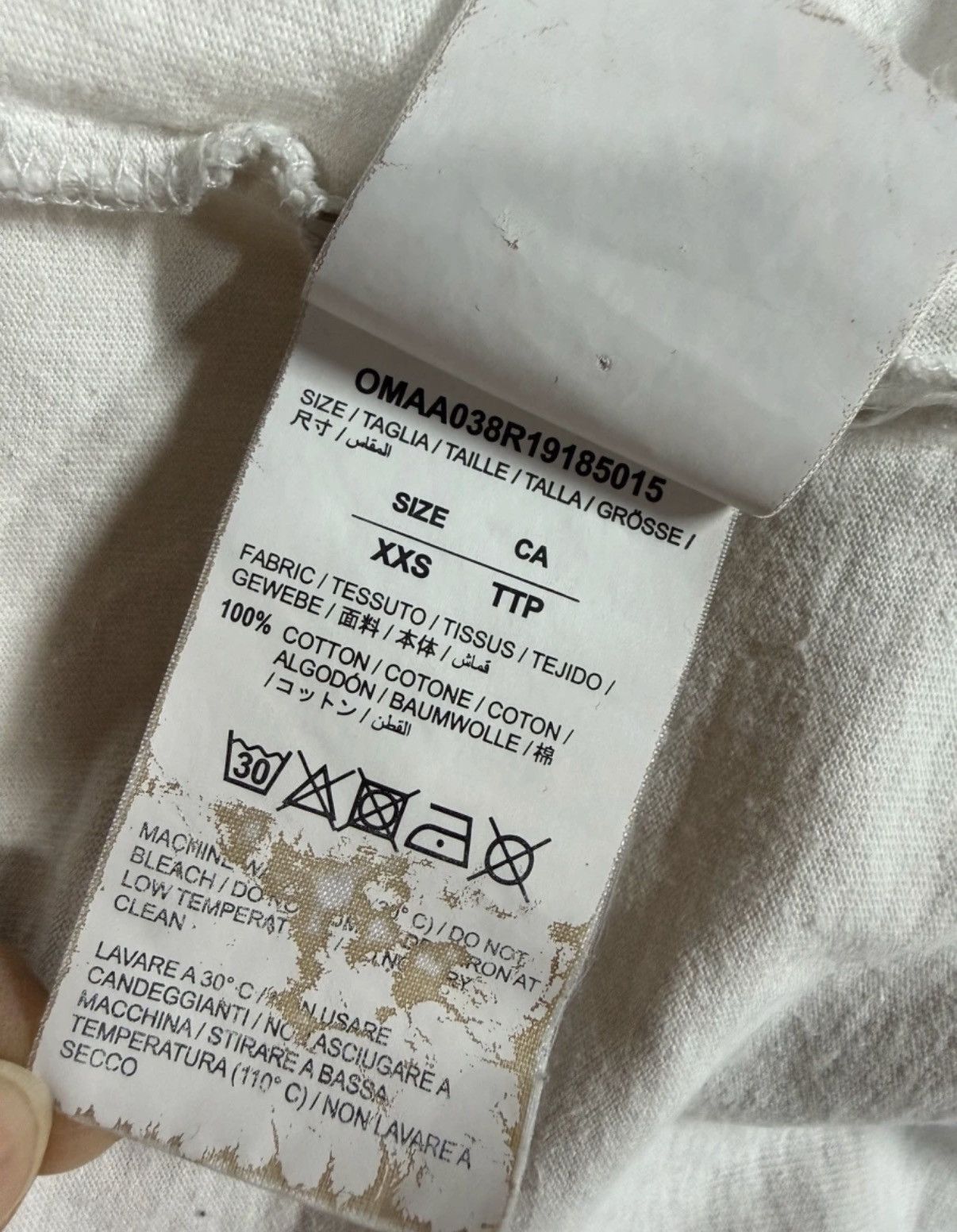 Off-White OFF-WHITE FW20 Pink Arrow Back-Print T-shirt Size US XXS / EU 40 - 4 Thumbnail