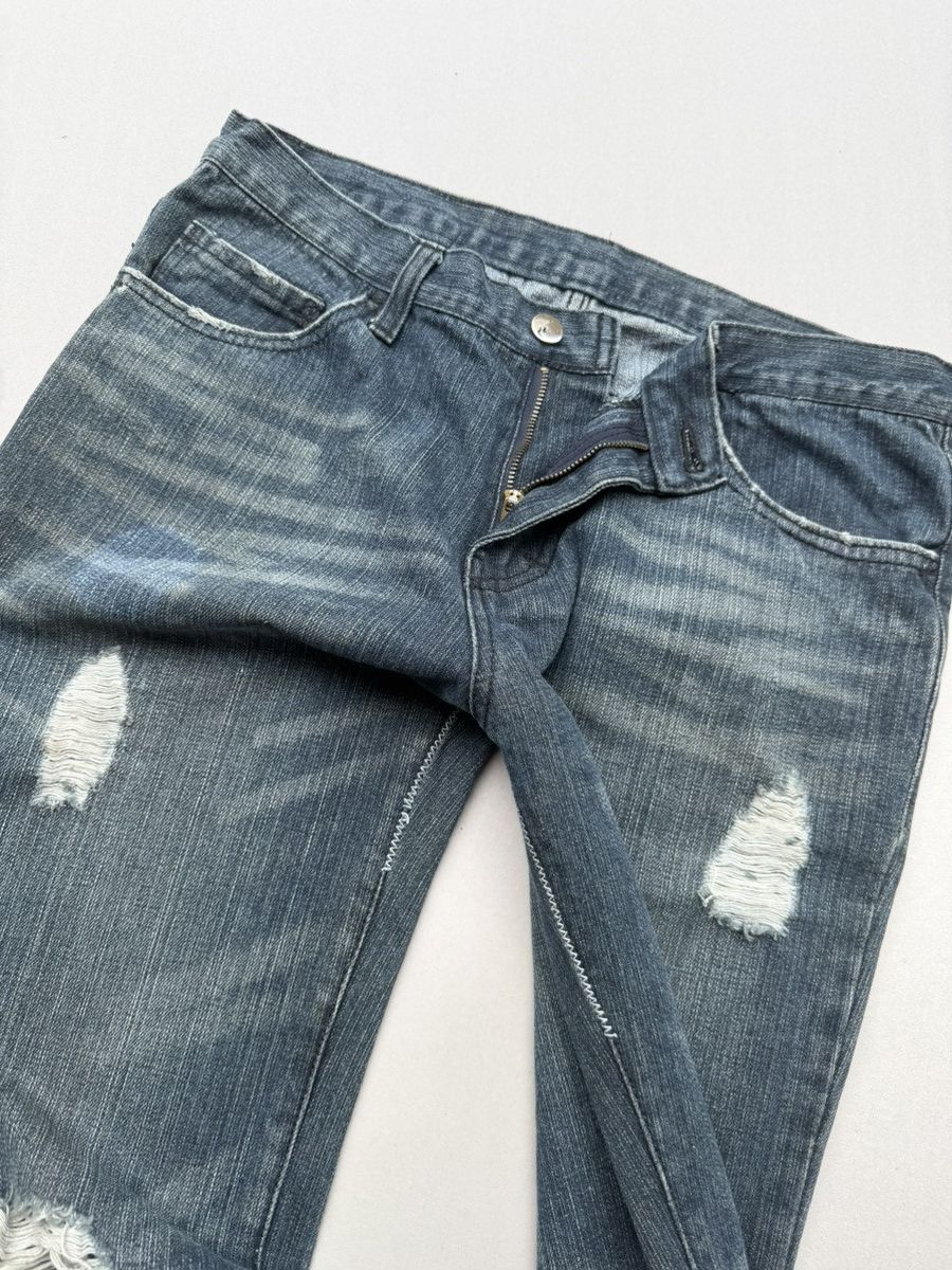 Japanese Brand lace up flare jeans Size US 31 - 4 Thumbnail