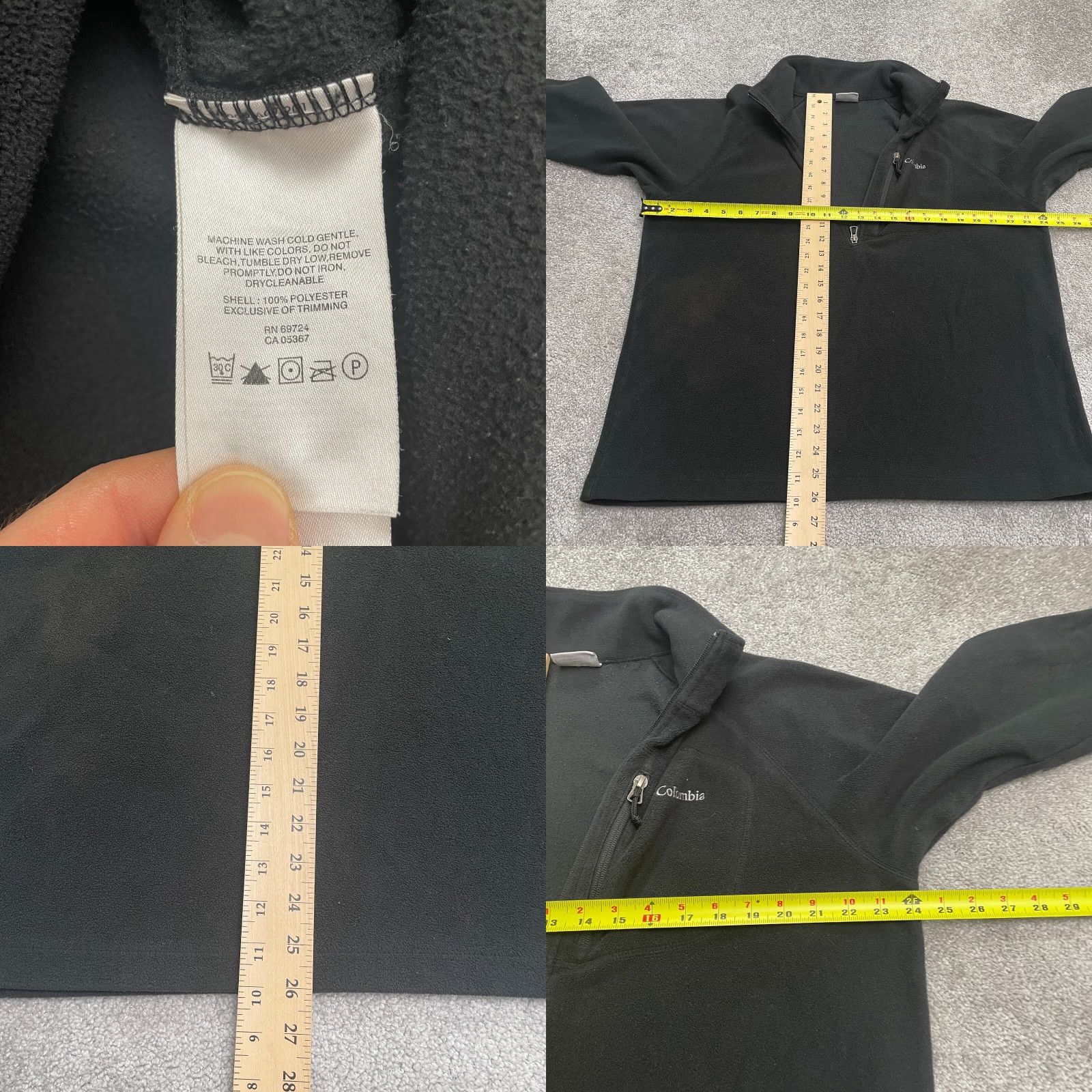 Vintage Columbia Fleece Jacket Womens Large Black 1/4 Zip Pockets Outdoor Hiking Casual Outdoorwear Ladies L Black 1/4 Zip Pocket Size L / US 10 / IT 46 - 8 Thumbnail