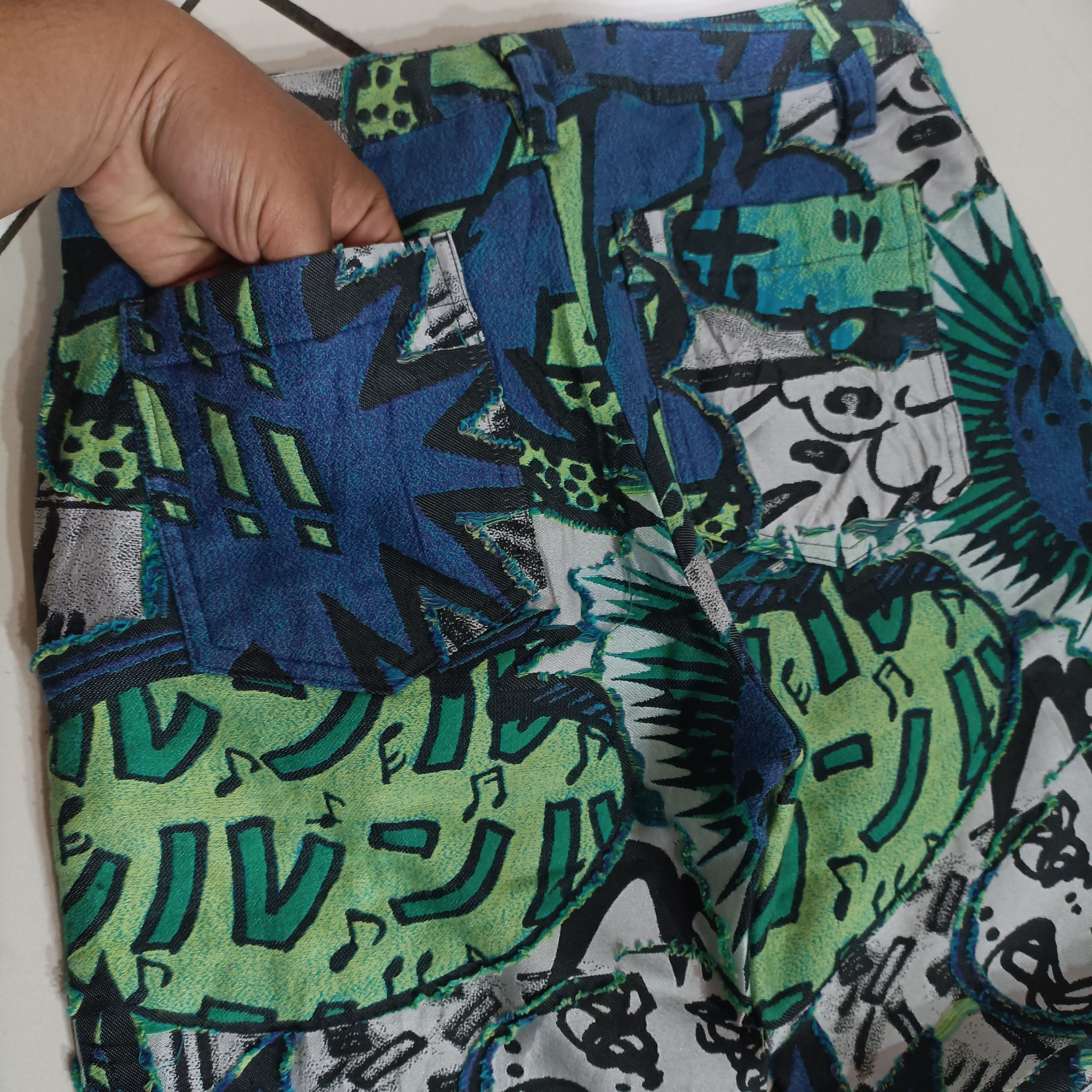 Issey Miyake RARE Issey Miyake pleats please Manga Patern Cotton Pants Size 28" / US 6 / IT 42 - 4 Thumbnail