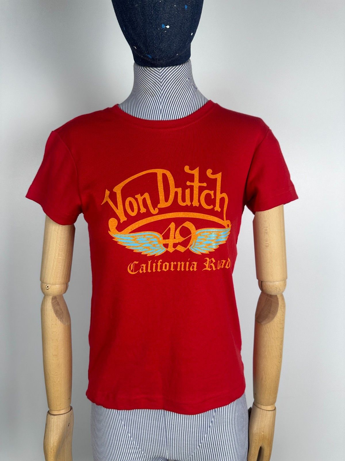 Von Dutch Von Dutch Vintage Womens Crop Top T Shirt Red y2k Size M\L Size M / US 6-8 / IT 42-44 - 1 Thumbnail