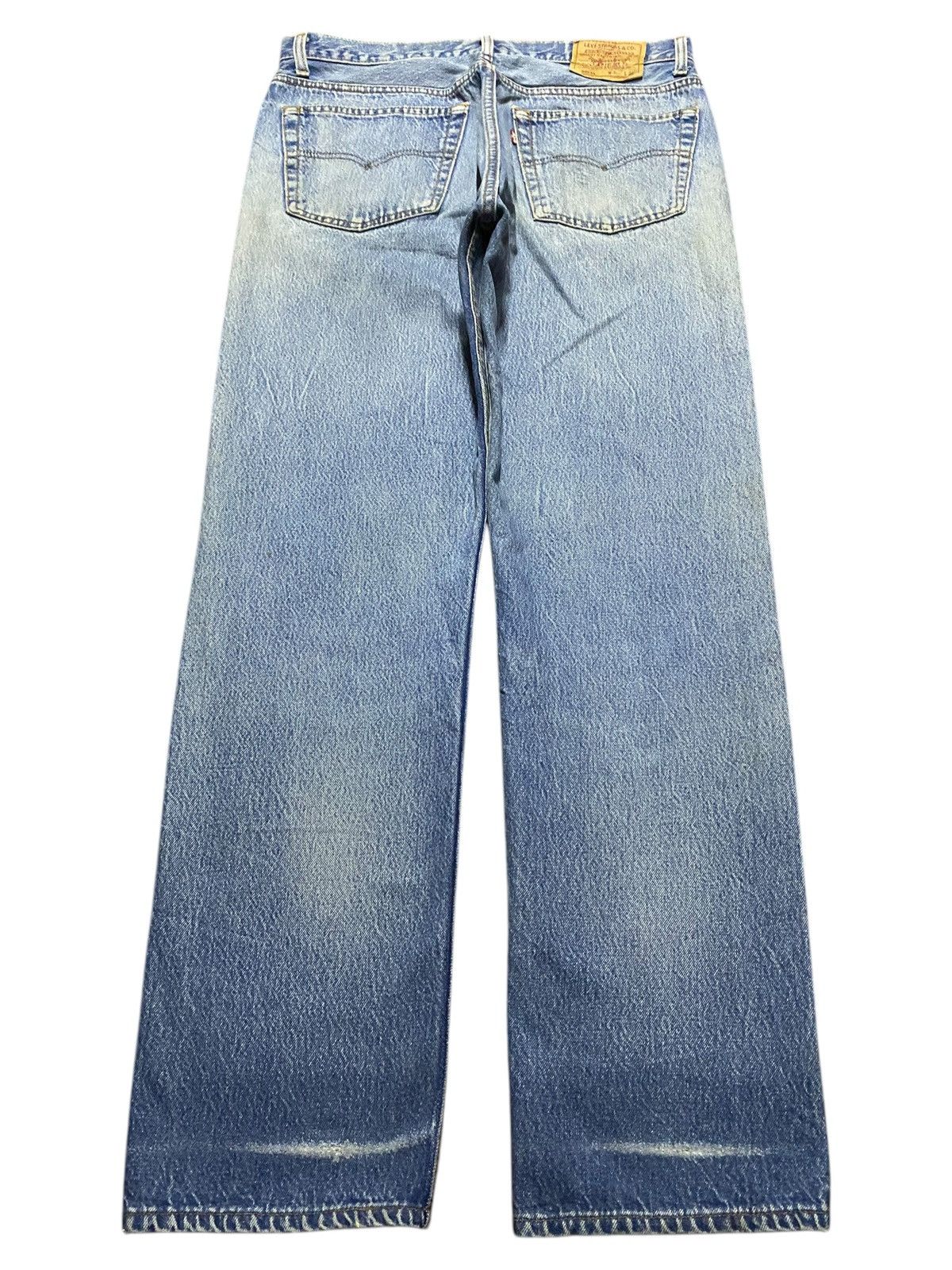 Levi's Vintage Levis 501 90’s Faded Wash Distressed Loose Jeans Size US 34 / EU 50 - 2 Thumbnail