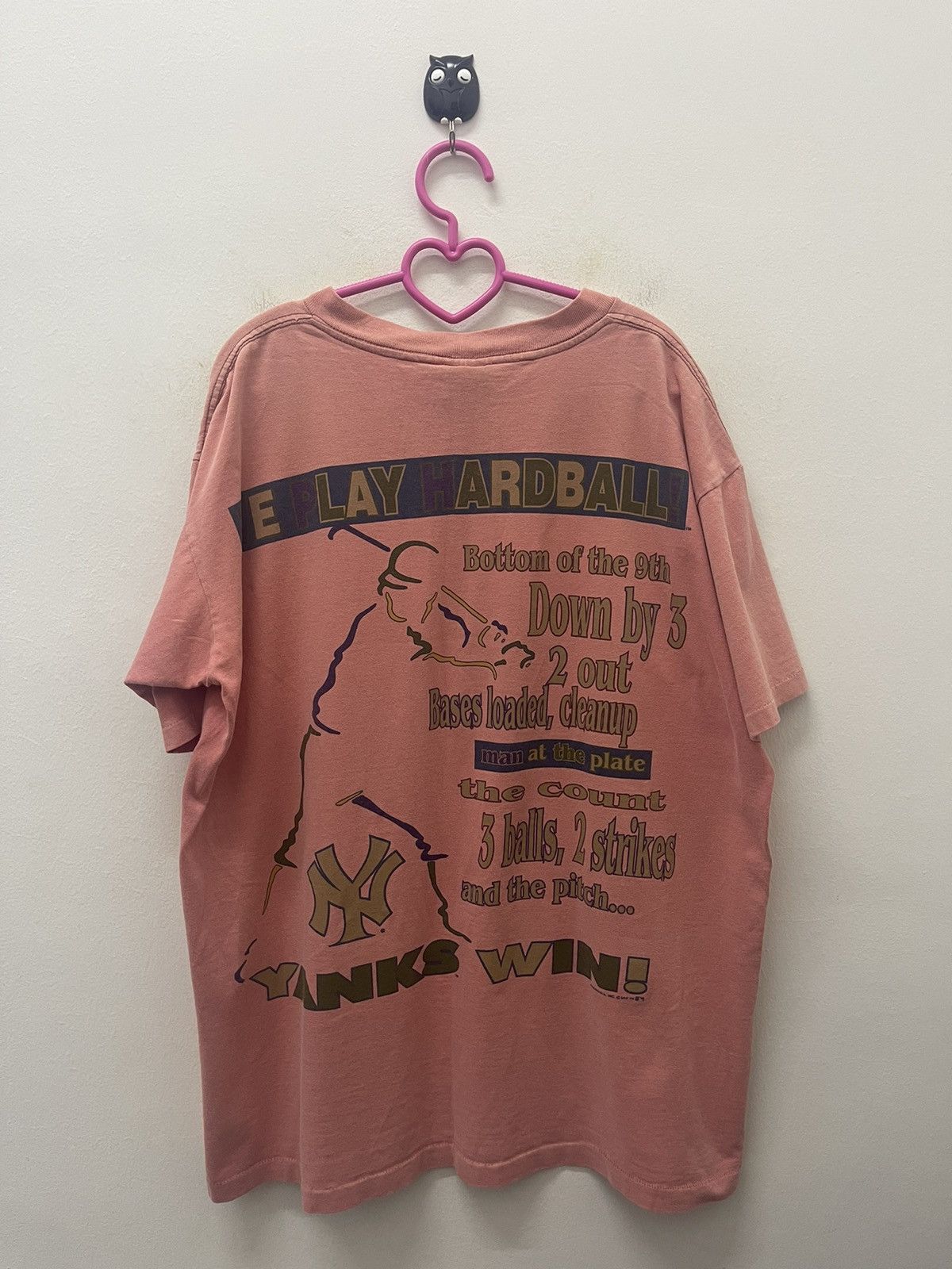New York Yankees Rare 90s Vintage WE PLAY HARDBALL YANKS WIN By Modamania Inc Size US L / EU 52-54 / 3 - 1 Thumbnail