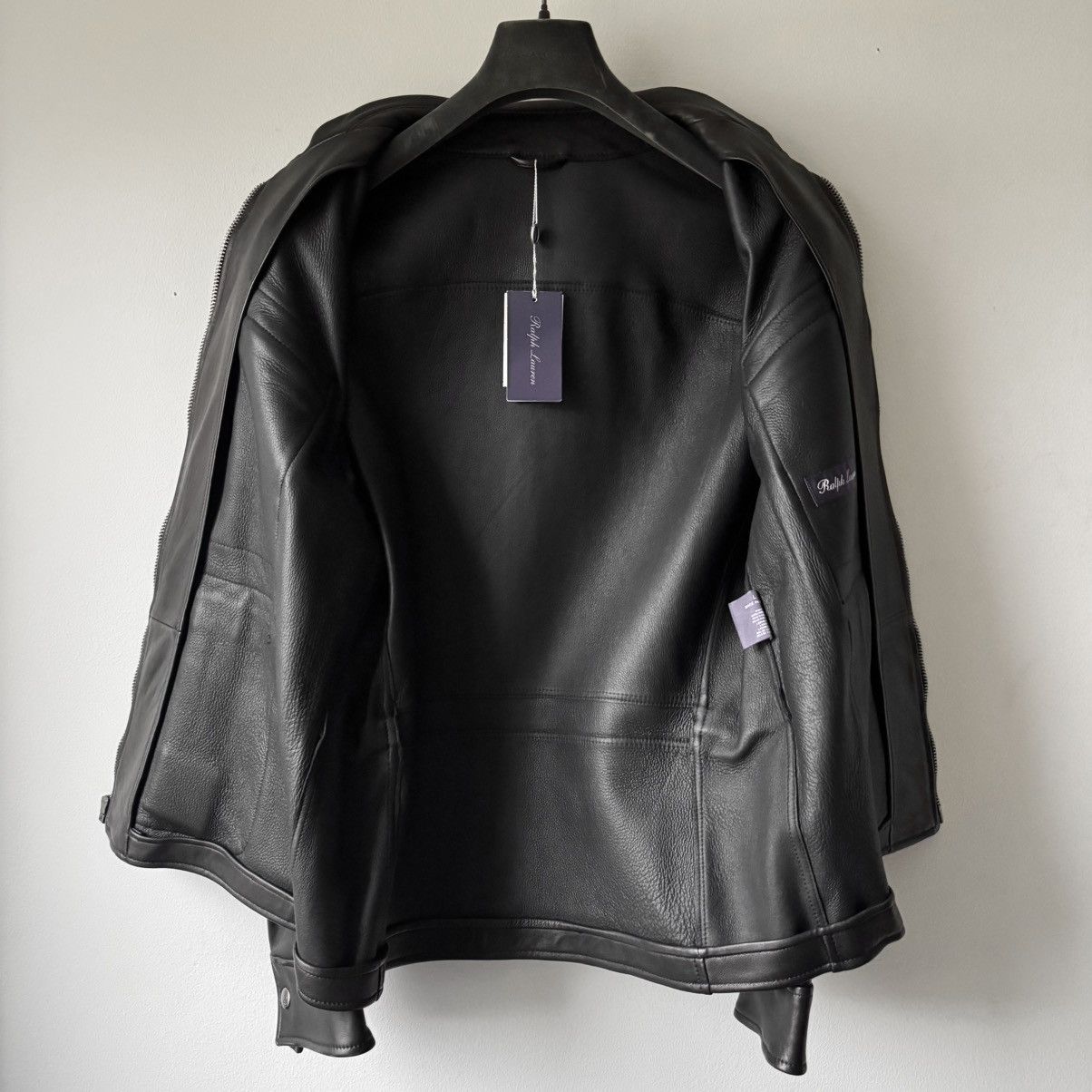 Ralph Lauren Purple Label Ralph Lauren Purple Label Black Lamb Leather Safari Jacket Size US L / EU 52-54 / 3 - 10 Thumbnail