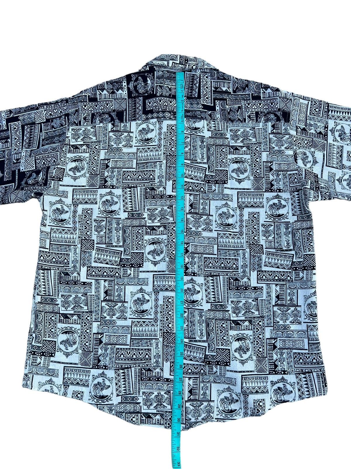 Vintage Vintage 90s Sciarpa Japan Crazy Pattern Silky Hawaiian Shirt Size US L / EU 52-54 / 3 - 4 Thumbnail