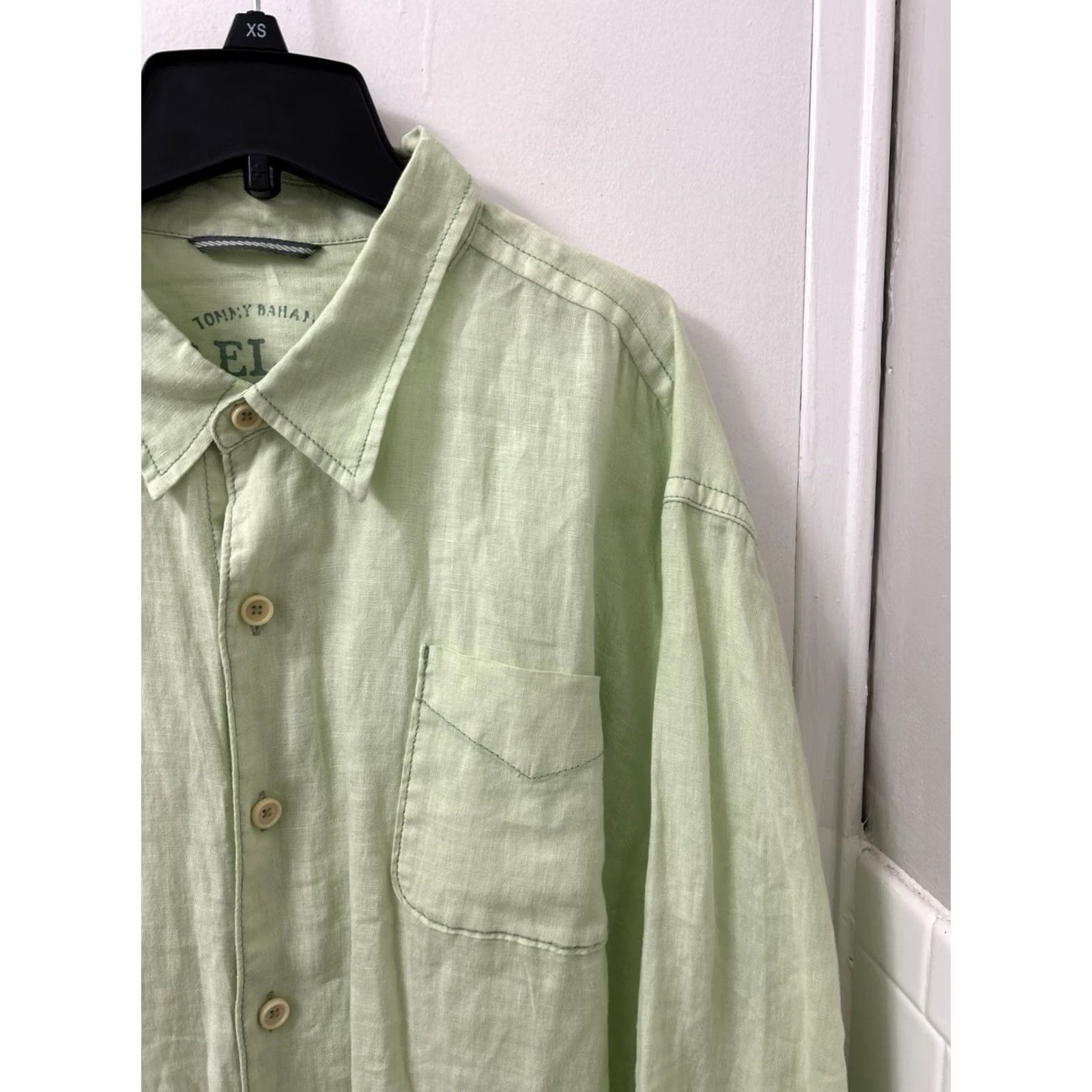 Tommy Bahama Tommy Bahama Shirt Mens 2XL Green 100% Linen Button-Up Long Sleeve Collared Relaxed Size US XXL / EU 58 / 5 - 5 Thumbnail