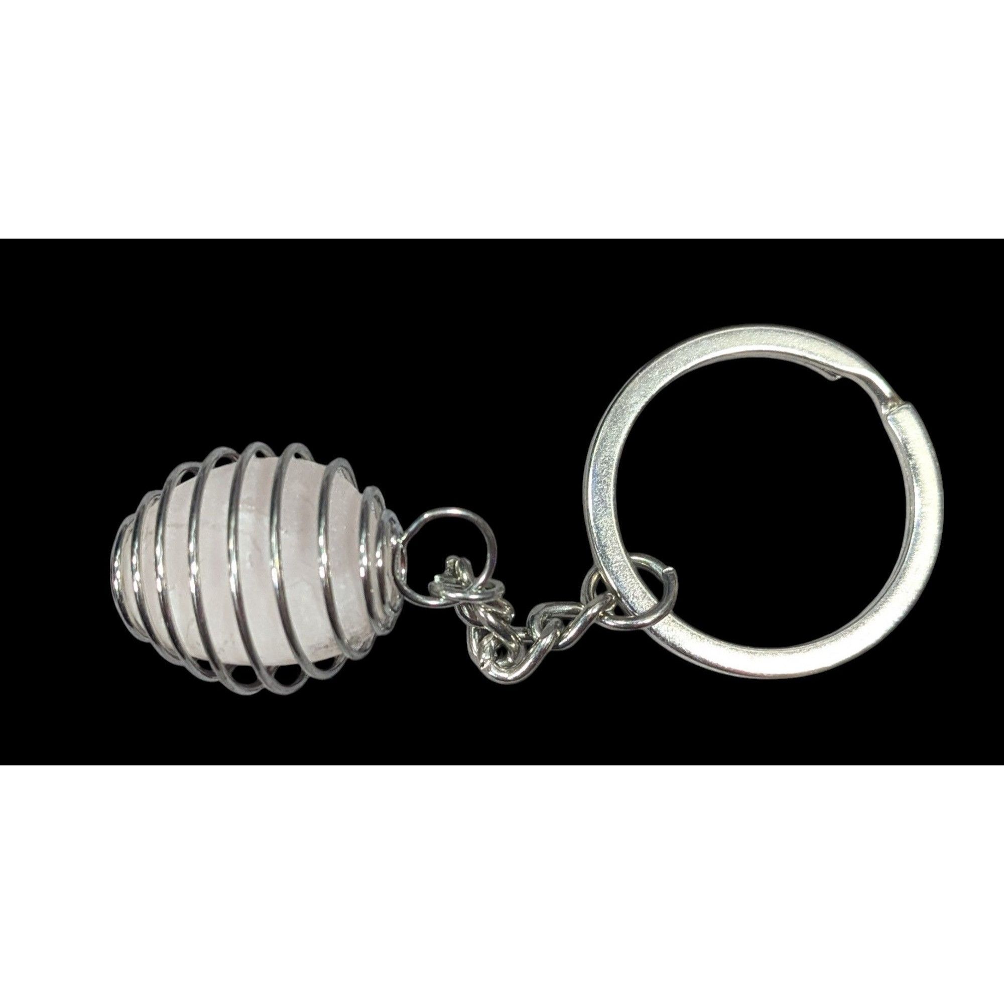 Other Modern Caged White Quartz Crystal Keychain Size ONE SIZE - 1 Thumbnail
