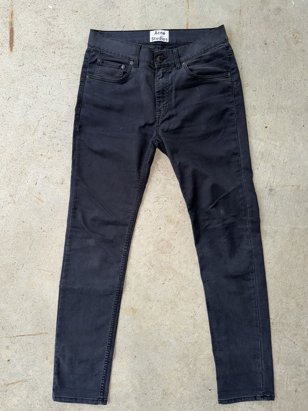 Acne Studios Ace Ups Black Khaki Denim Jeans Size US 32 / EU 48 - 1 Thumbnail