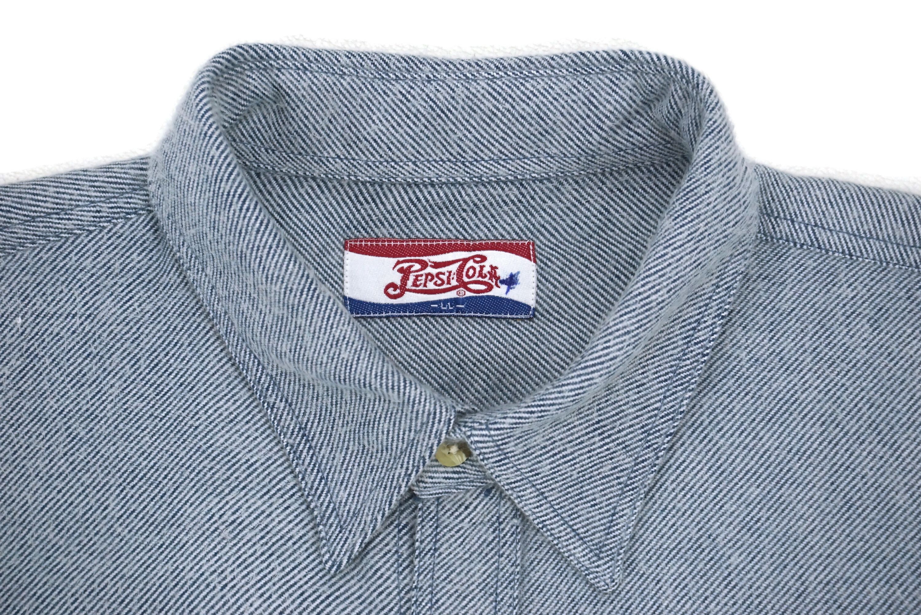 Pepsi Vintage Pepsi Cola Button Down Flannel Shirt Size US XL / EU 56 / 4 - 6 Thumbnail