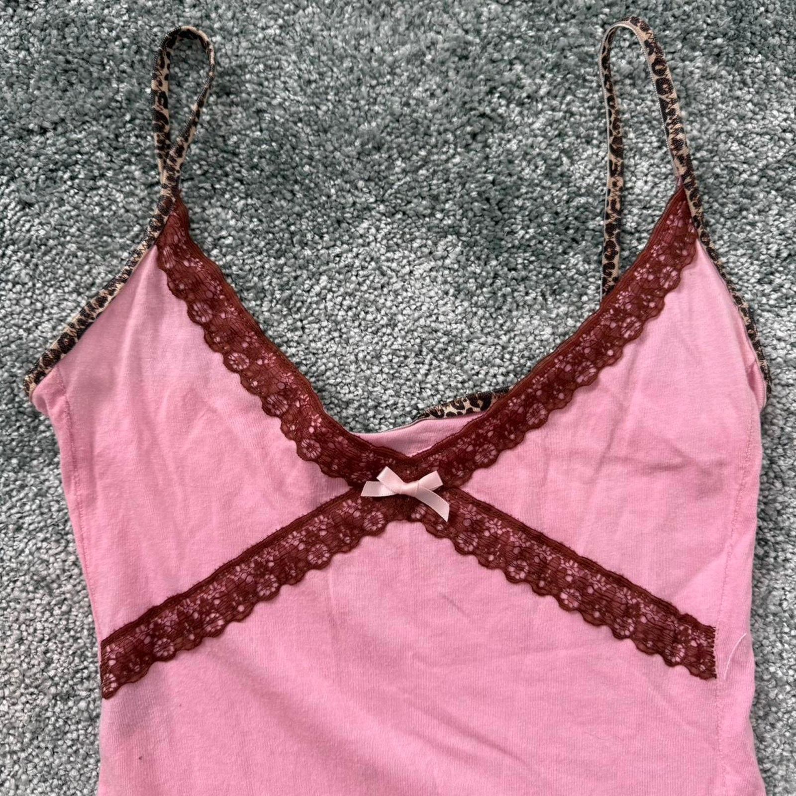Vintage ⋆ 𓆩♡𓆪 vintage Y2K soft pink lace slip dress ⋆ Size XS / US 0-2 / IT 36-38 - 2 Thumbnail