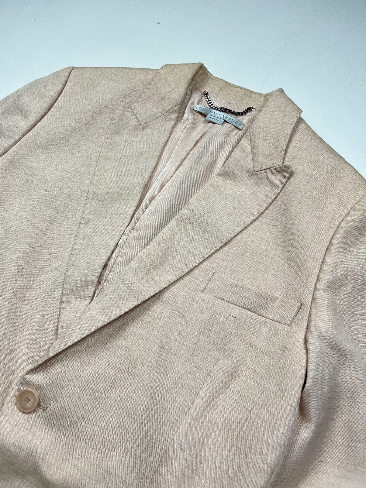 Stella McCartney Stella McCartney 2018 Viscose-Linen Tailored Blazer Size XXS / US 00 / IT 34 - 3 Thumbnail