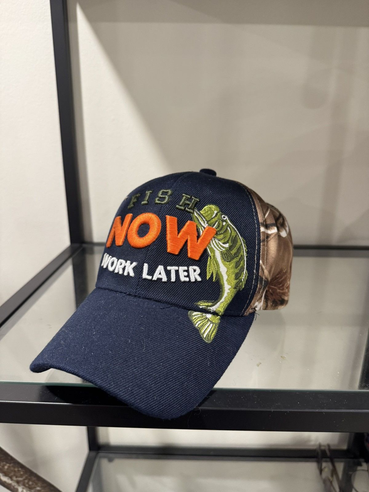 Realtree EZCAP RealTree Camo Hat Fish Now Work Later Fishing Size ONE SIZE - 1 Thumbnail