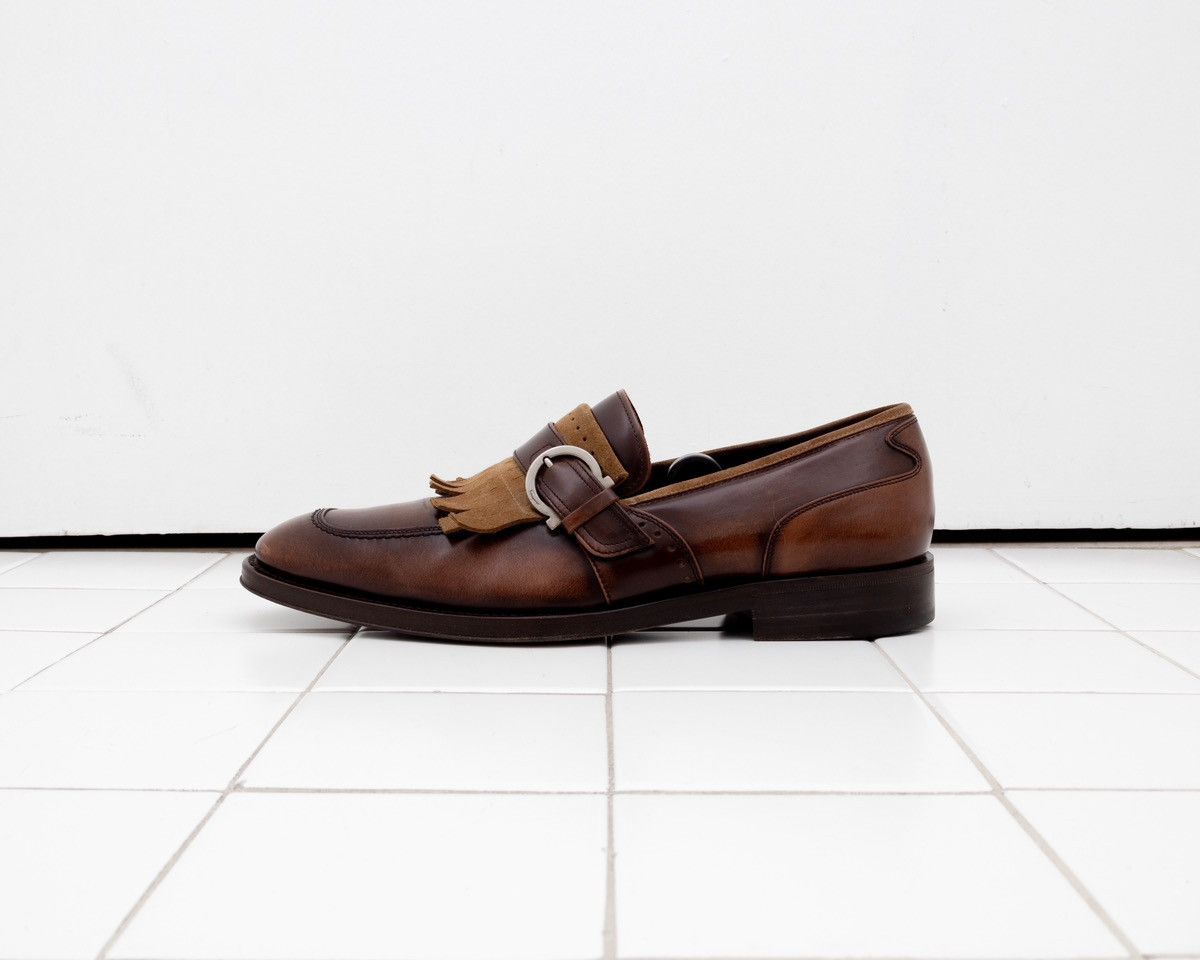 Salvatore Ferragamo Salvatore Ferragamo Monk Strap Shoes Tassel Brown Loafers Size US 8.5 / EU 41-42 - 2 Thumbnail
