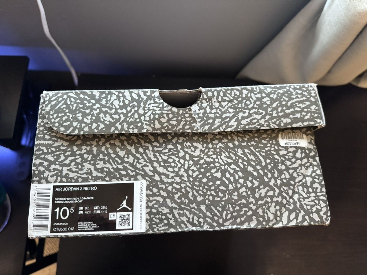 Jordan Brand × Nike Jordan 3 Cool Grey Size US 10.5 / EU 43-44 - 3 Thumbnail