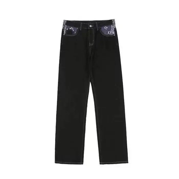 Japanese Brand × Jean Paisley Bandana Painted Graphic Denim Jeans Size US 34 / EU 50 - 4 Thumbnail
