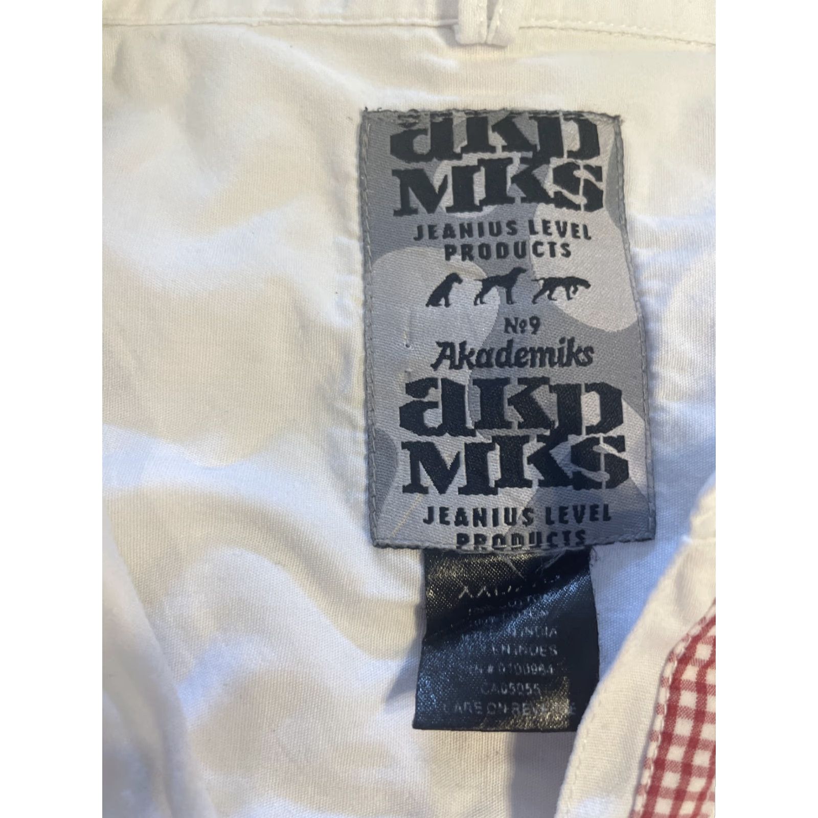 Akademiks VINTAGE Akademiks Checkered White Button-Up Shirt 2XL Hip Hop Short Sleeve Mens Size US XXL / EU 58 / 5 - 3 Thumbnail