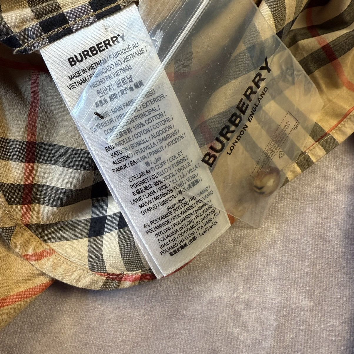 Burberry BURBERRY Long Sleeve Check Pattern Shirt Size US XS / EU 42 / 0 - 7 Thumbnail