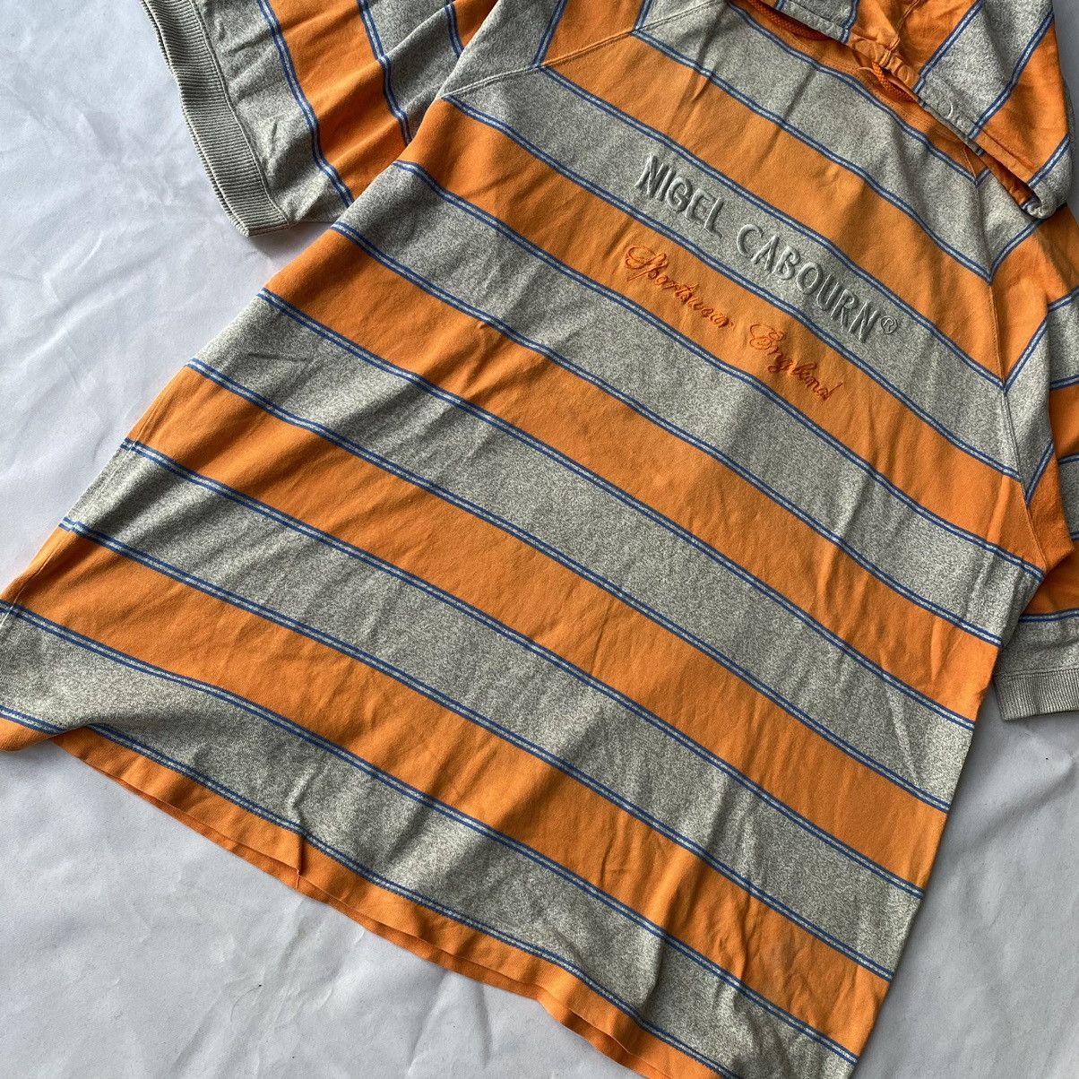 Japanese Brand × Nigel Cabourn × Vintage Nigel Cabourn Stripe Short Sleeve Hooded Size US XL / EU 56 / 4 - 3 Thumbnail
