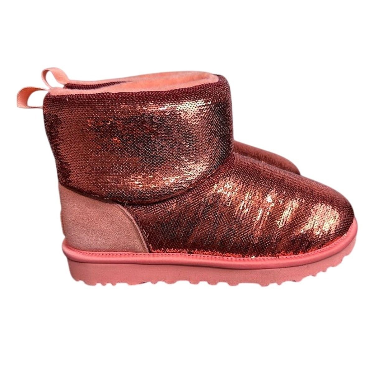 Ugg UGG Women's Classic Mini Mirror Ball Boots Pink Sequin Ankle Size US 8 / IT 38 - 1 Thumbnail