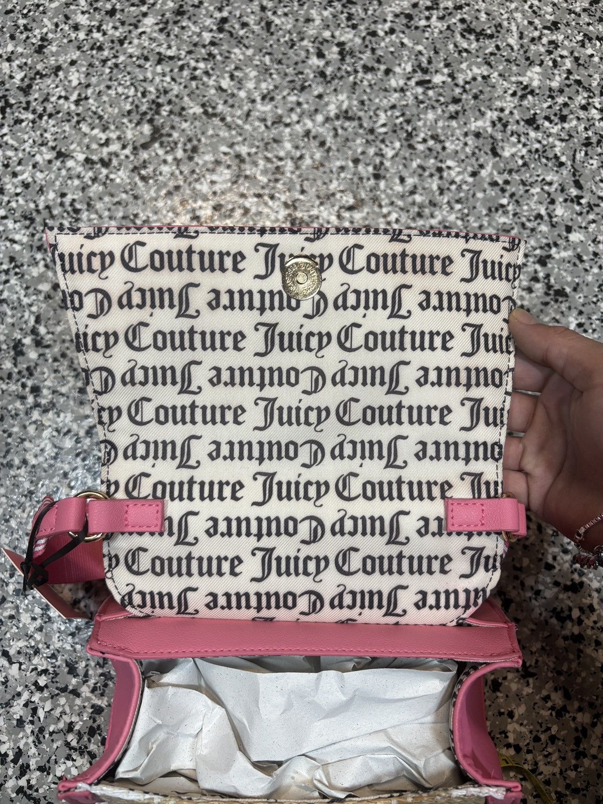 Juicy Couture Vintage Y2K Juicy Couture Gelato Pink Striped Mini Tote Bag Size ONE SIZE - 6 Thumbnail