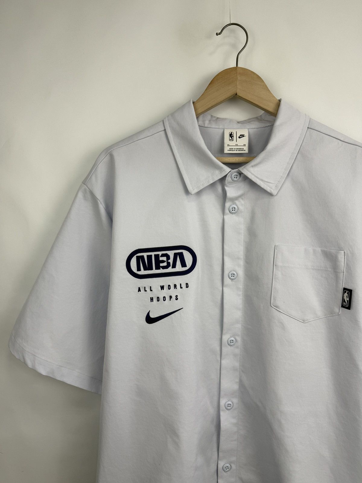 Nike 🇺🇸 Y2K Nike NBA N31 Club Woven Shirt All World Hoops Rare Size US XL / EU 56 / 4 - 7 Thumbnail