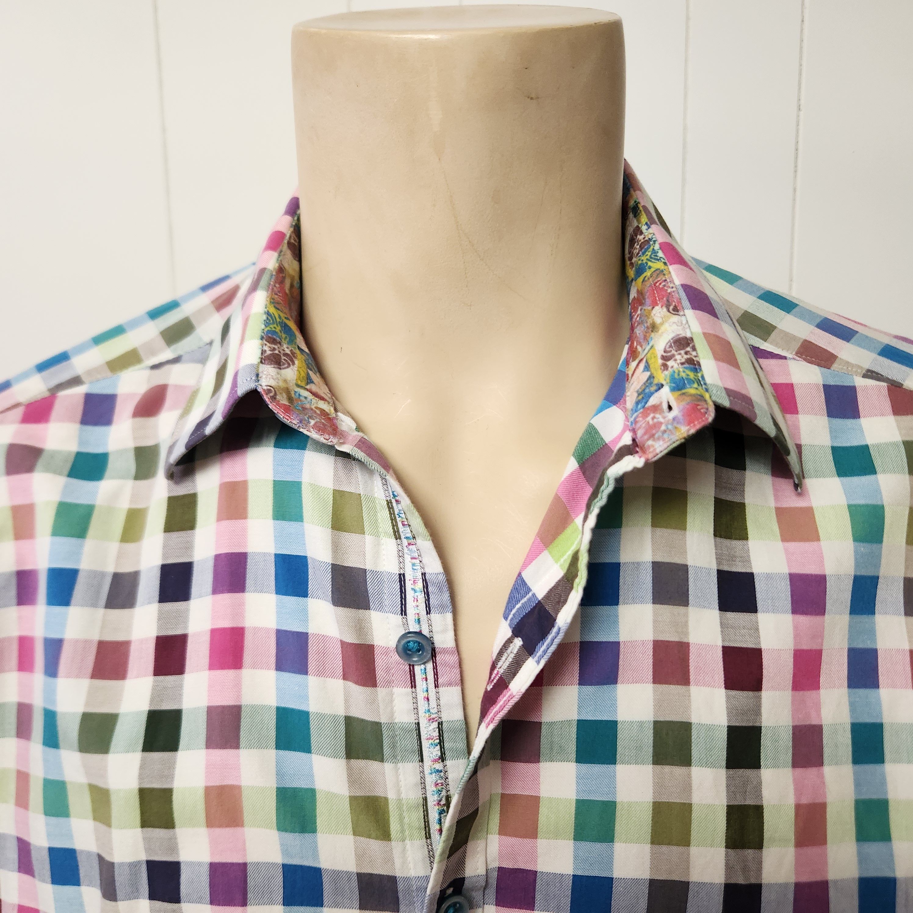 Robert Graham Robert Graham shirt XL men's multi color check cotton Size US XL / EU 56 / 4 - 4 Thumbnail
