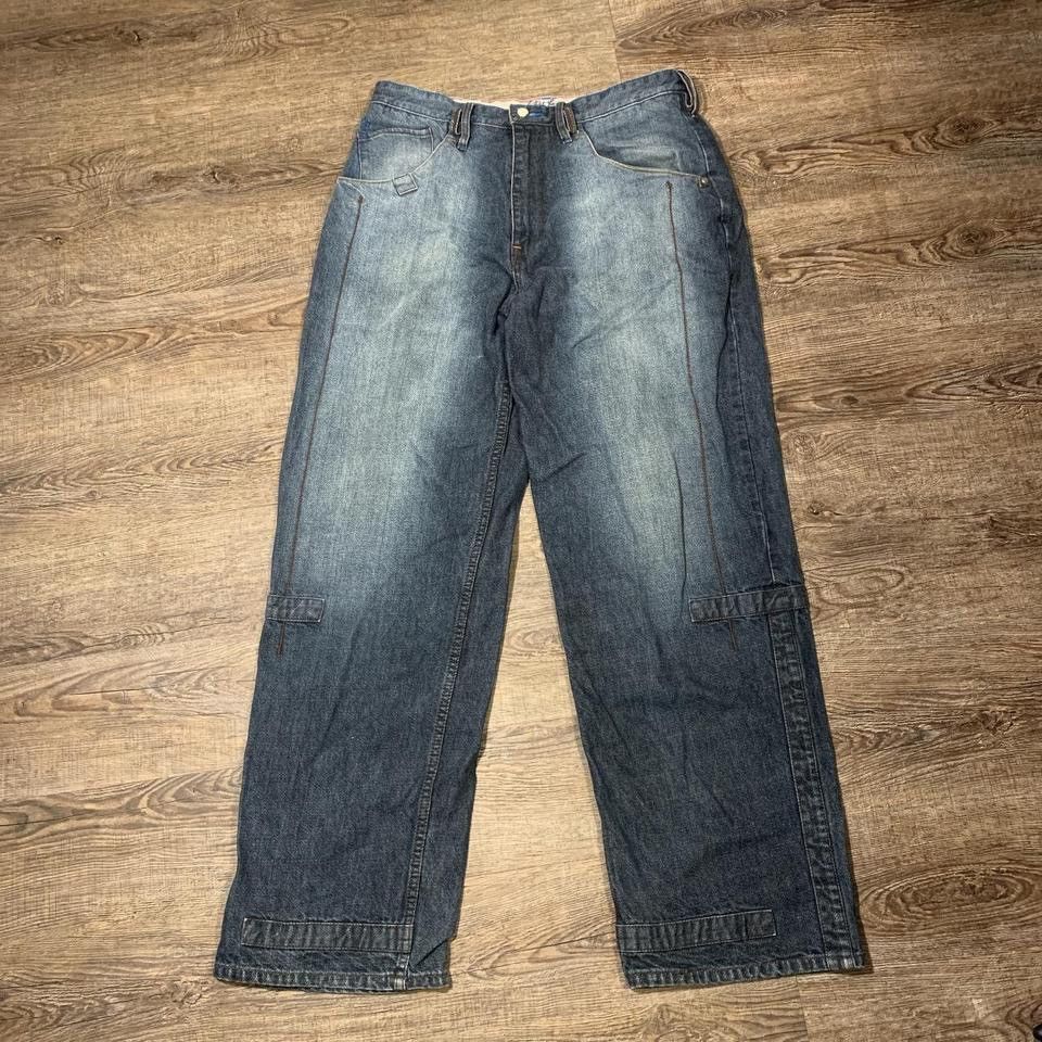 Vintage Phat Farm Jeans Baggy Hip-hop Urban 90s Y2K selling Medium Blue Men's Size 34x33