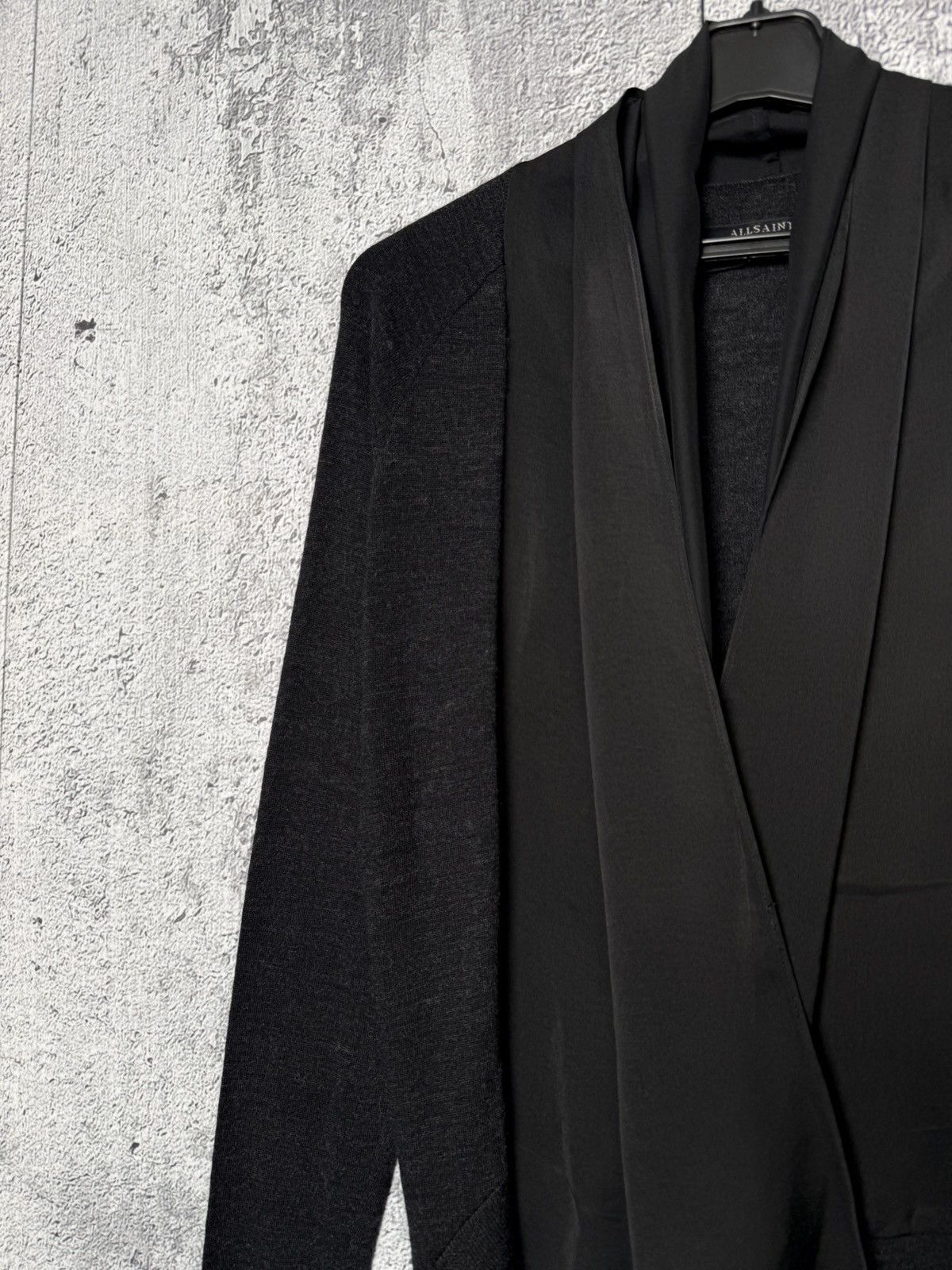 Allsaints AllSaints Rola Panel Black Merino Wool Cardigan Jumper sz S Size S / US 4 / IT 40 - 5 Thumbnail