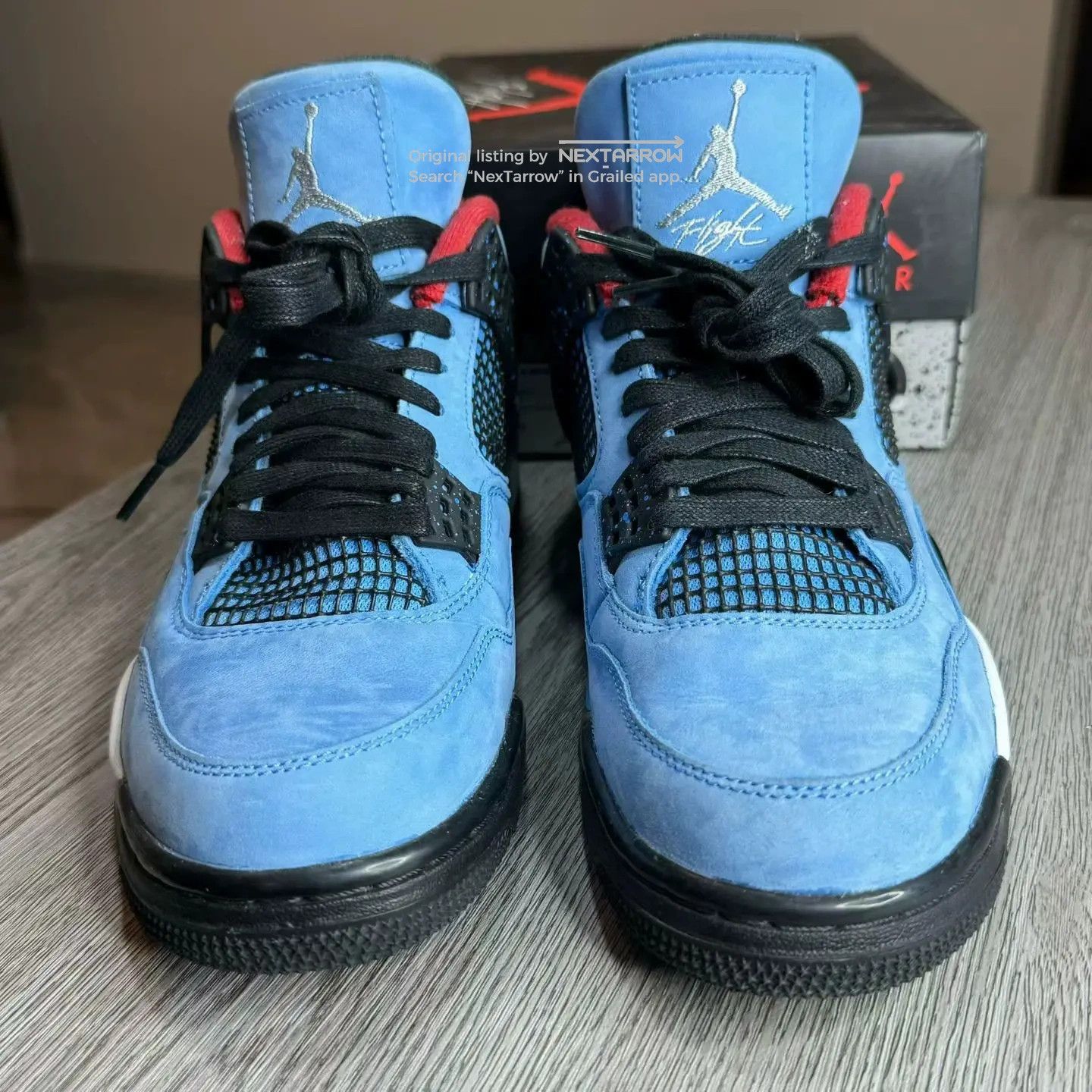 Ts Cactus Jack X Jordan Air Jordan 4 42 Near Mint in Blue, Men's (Size 9) — image 2 of 6