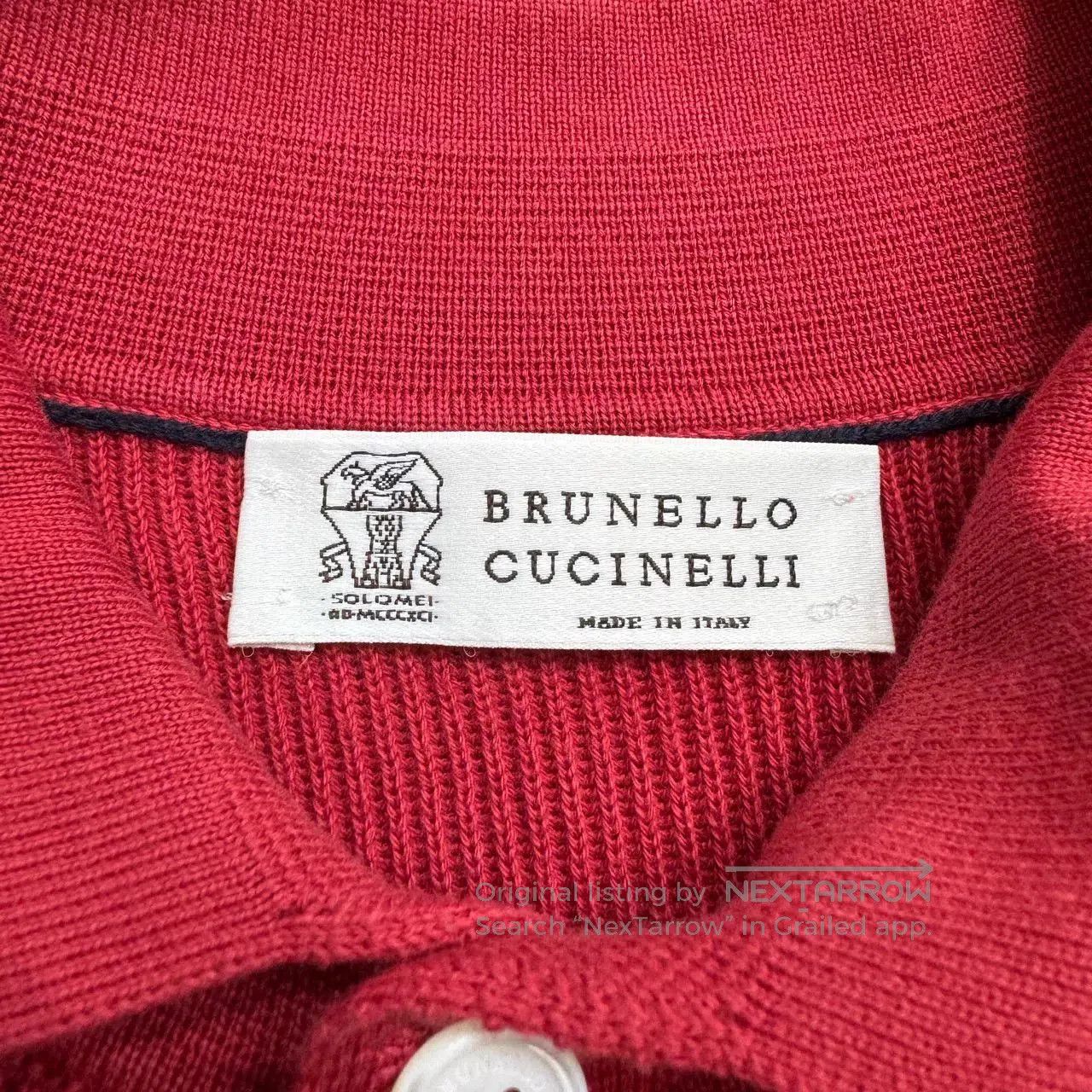 Brunello Cucinelli Brunello Cucinelli Solid Fine Stripe Polo. Size US S / EU 44-46 / 1 - 2 Thumbnail