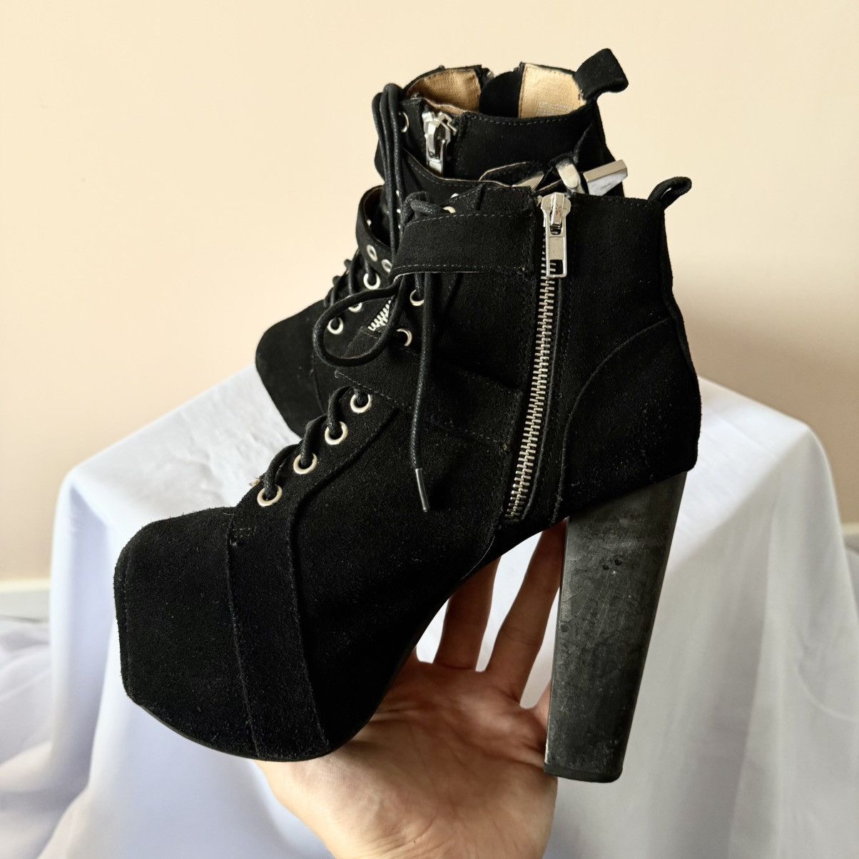 Jeffrey Campbell Punk Jeffrey Campbell Straps High Heels Boots Office Style Size US 6 / IT 36 - 5 Thumbnail