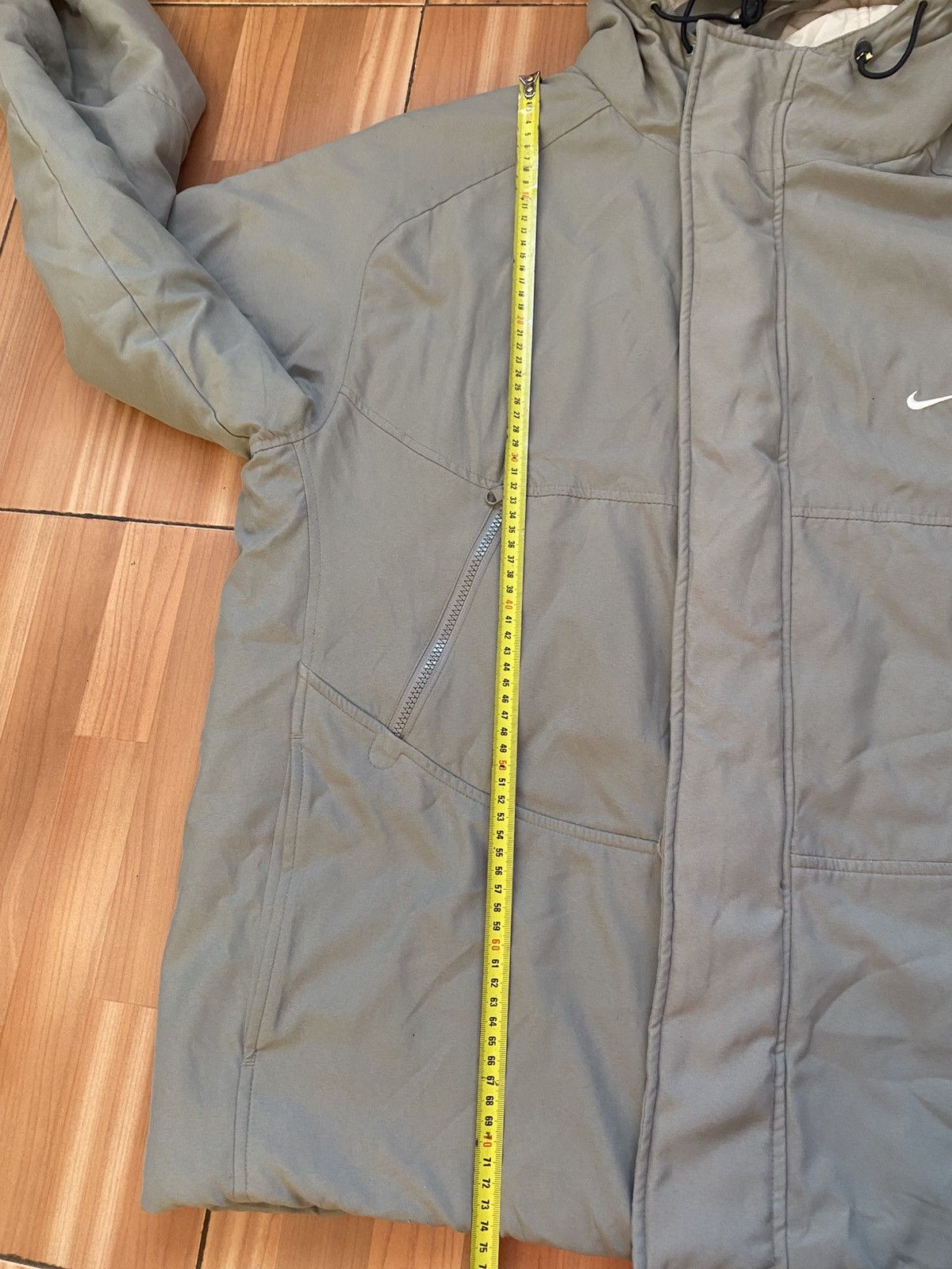 Nike Early 00's NIKE Classic Grey Mini Logo Puffer Jacket Size US L / EU 52-54 / 3 - 22 Thumbnail