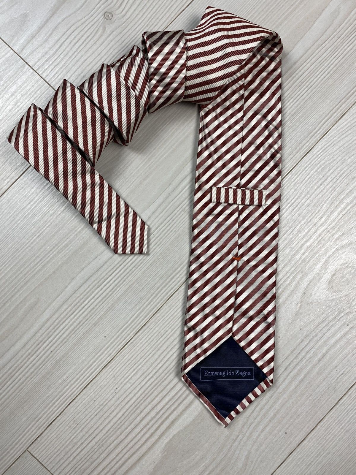 Ermenegildo Zegna × Vintage Ermenegildo Zegna Tie 100% Silk Made in Italy Size ONE SIZE - 2 Thumbnail