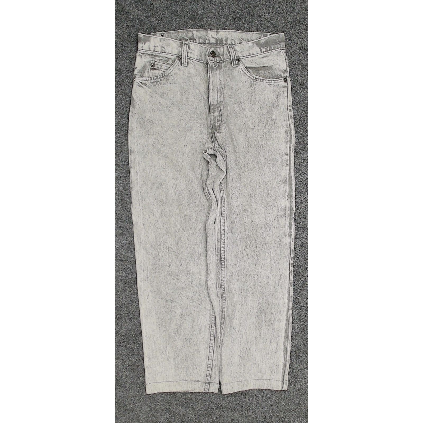 Levi's 80s Levi's 550 Acid Wash Cropped Tapered Mom Jeans USA Size 32" / US 10 / IT 46 - 3 Thumbnail