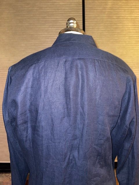 Giorgio Armani GIORGIO ARMANI ZIP SPORT SHIRT 41/16 (REG FIT) LINEN, NWT Size US L / EU 52-54 / 3 - 2 Thumbnail