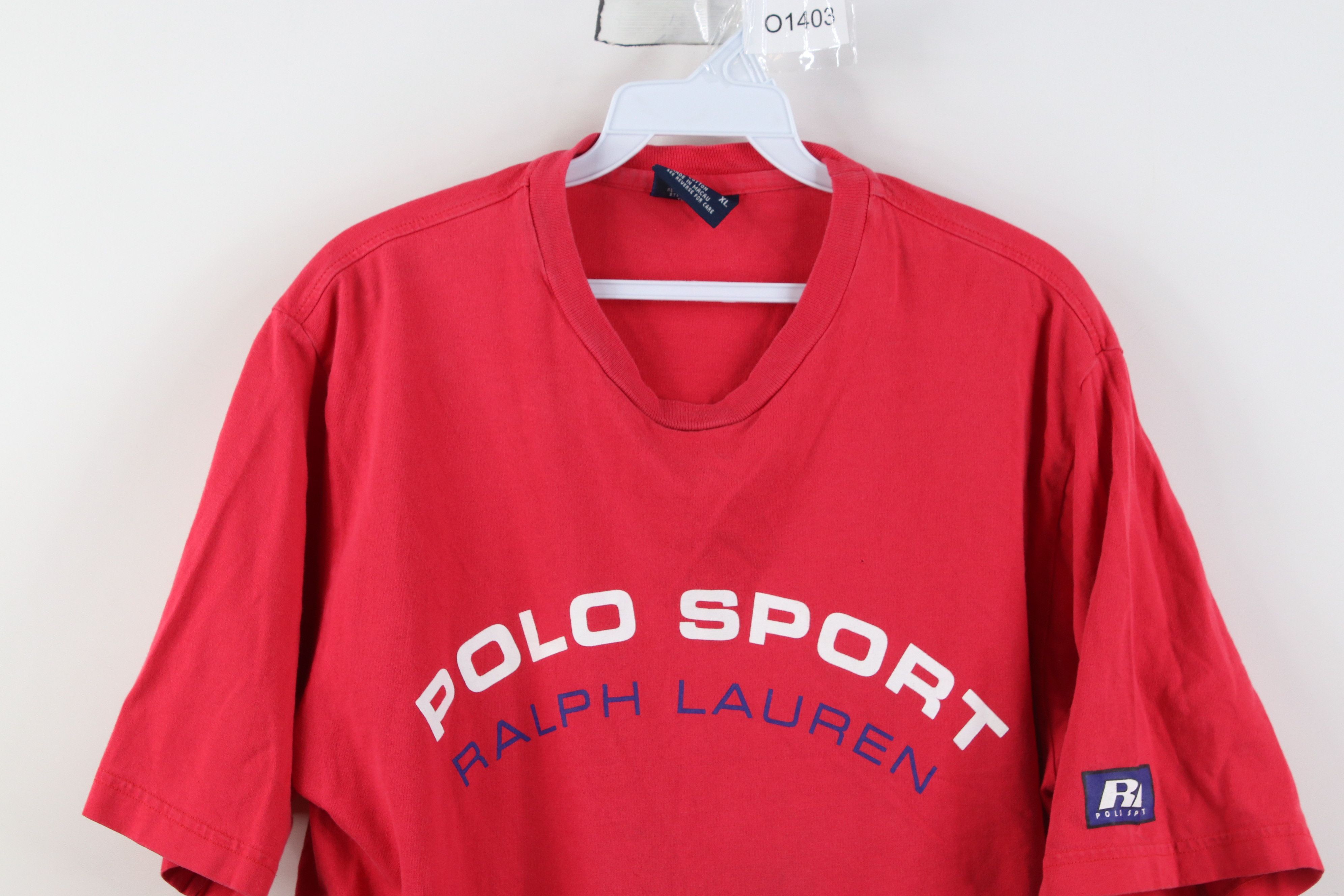 Polo Ralph Lauren Vintage 90s Polo Sport Ralph Lauren Spell Box Logo T-Shirt Size US XL / EU 56 / 4 - 2 Thumbnail
