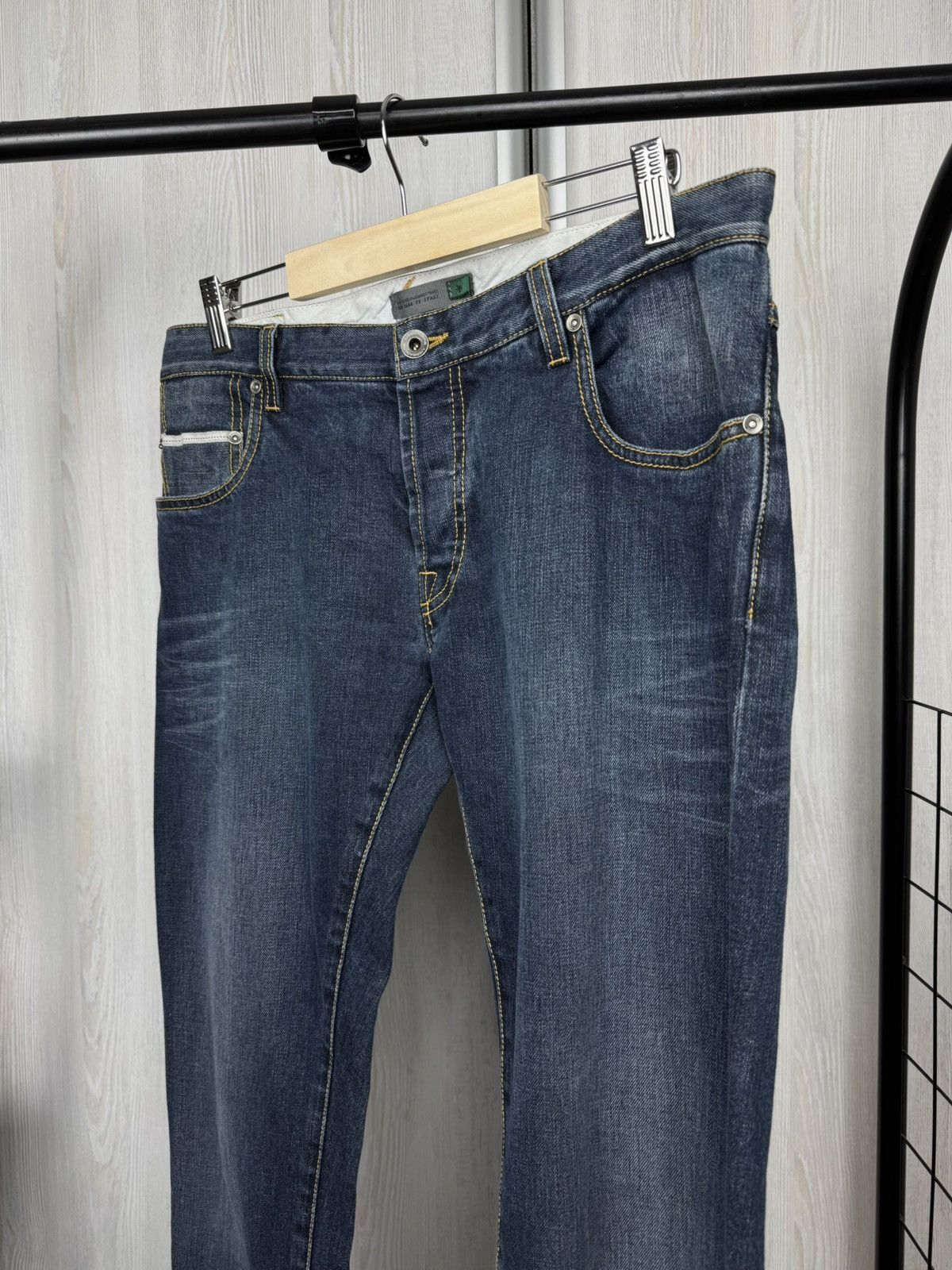 Messagerie MESSAGERIE Blue Selvedge Denim Spider Slim Italian Jeans Size US 34 / EU 50 - 5 Thumbnail