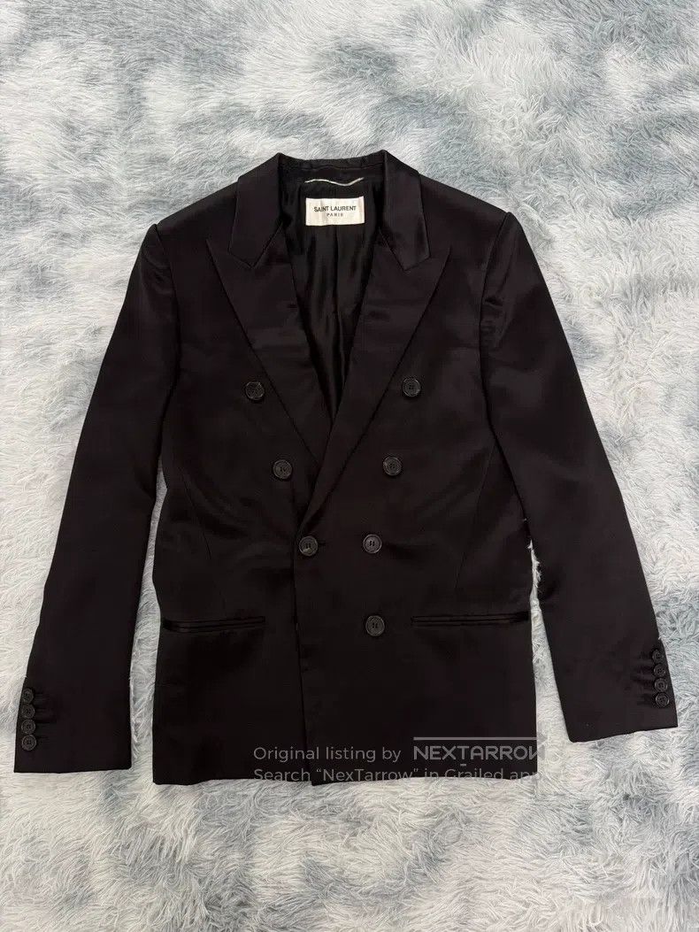 Saint Laurent Paris Saint Laurent Paris Satin Double-breasted Suit Size US M / EU 48-50 / 2 - 1 Thumbnail