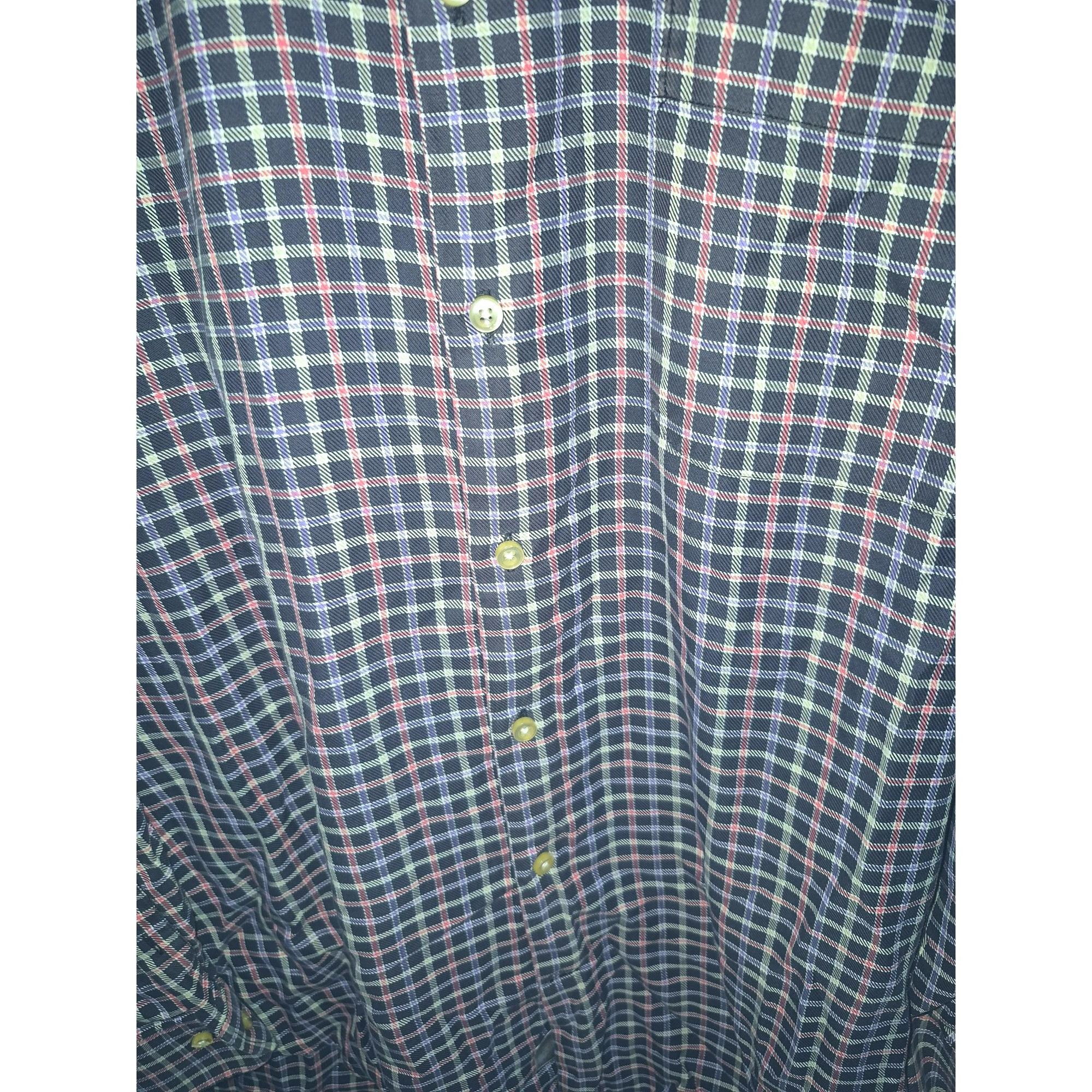 Peter Millar Peter Millar Large Long Sleeve Navy Plaid Button-Up Shirt 10 Size US L / EU 52-54 / 3 - 5 Thumbnail