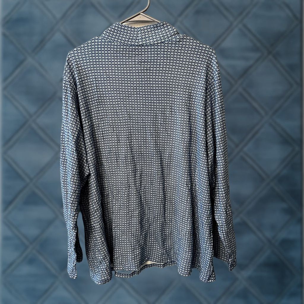 Croft & Barrow Croft & Barrow Knit Top 3X Blue Geo Print Mock Neck Long Sleeve Pullover Women Plus Size Fashion Shirt Size XXL / US 16-18 / IT 52-54 - 1 Thumbnail