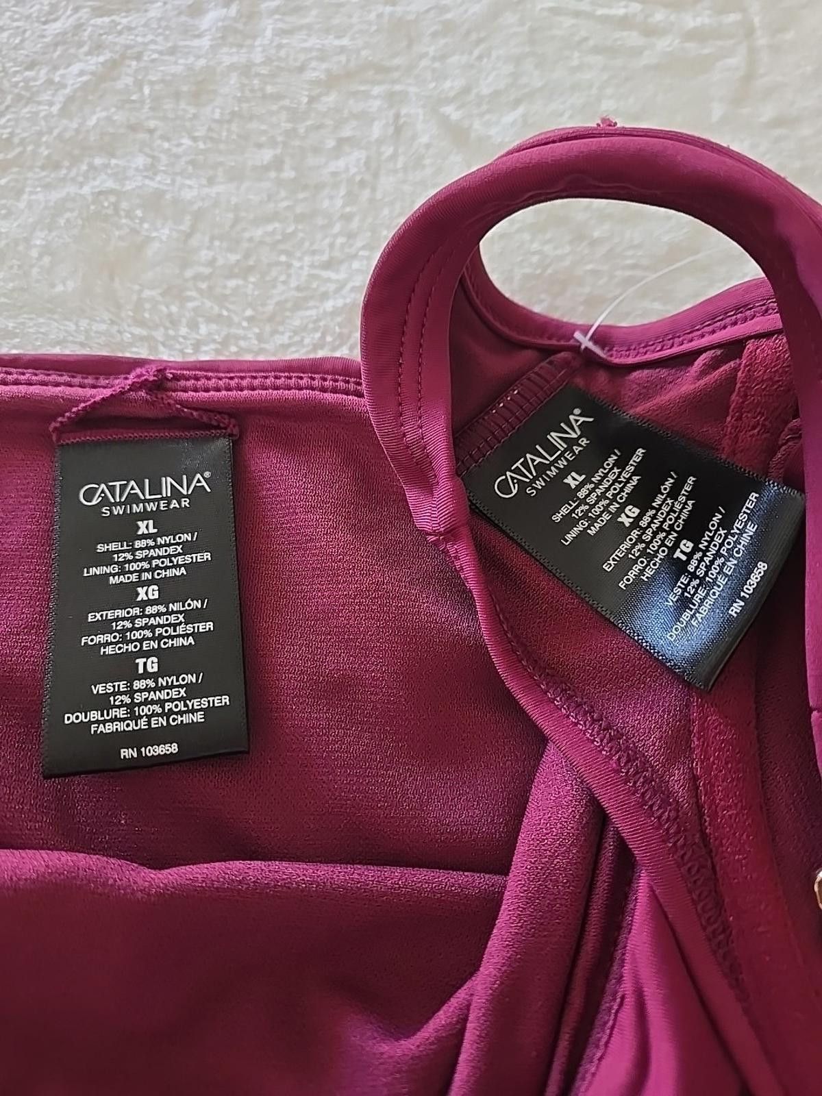 Catalina NWT $76 Catalina Women's 2 pcs Swimsuit Bikini XL Underwire Size ONE SIZE - 5 Thumbnail