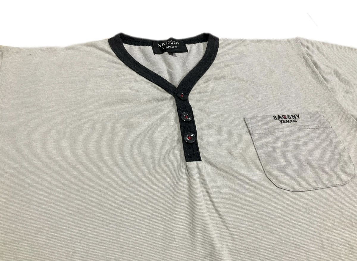 Y's × Yohji Yamamoto 🔥Vintage Sacsny Y’saccs Yohji Yamamoto Henley Shirt Size US L / EU 52-54 / 3 - 2 Thumbnail